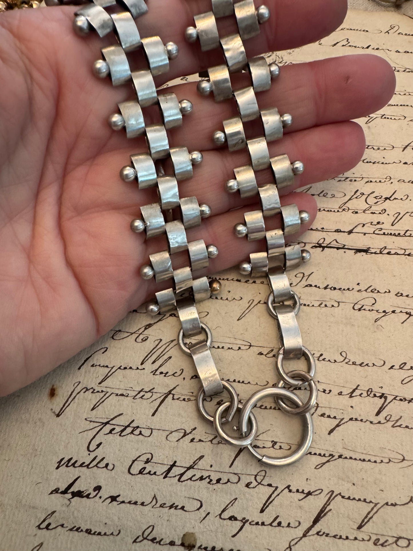 Victorian European Silver Bookchain