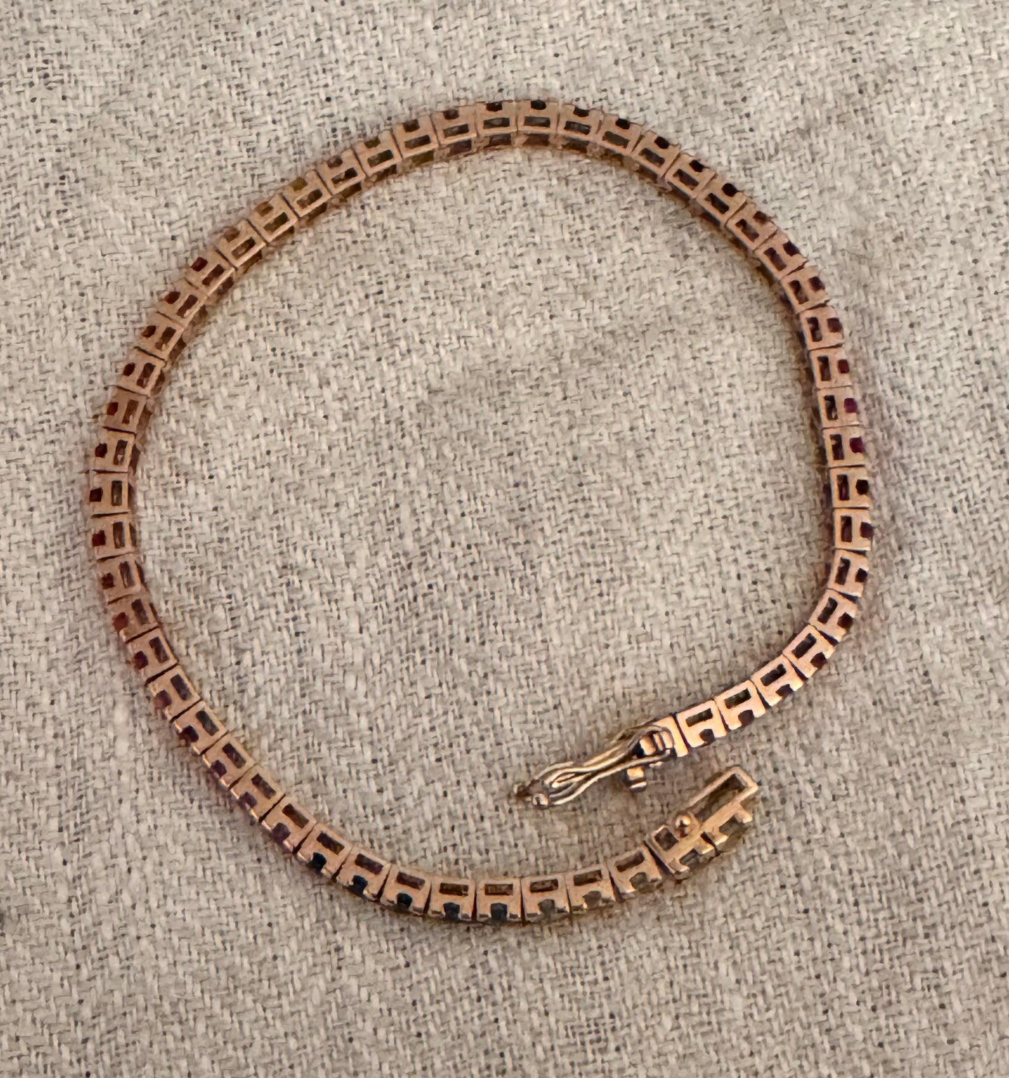 18k Rose Gold Exquisite Sapphire Rainbow Bracelet