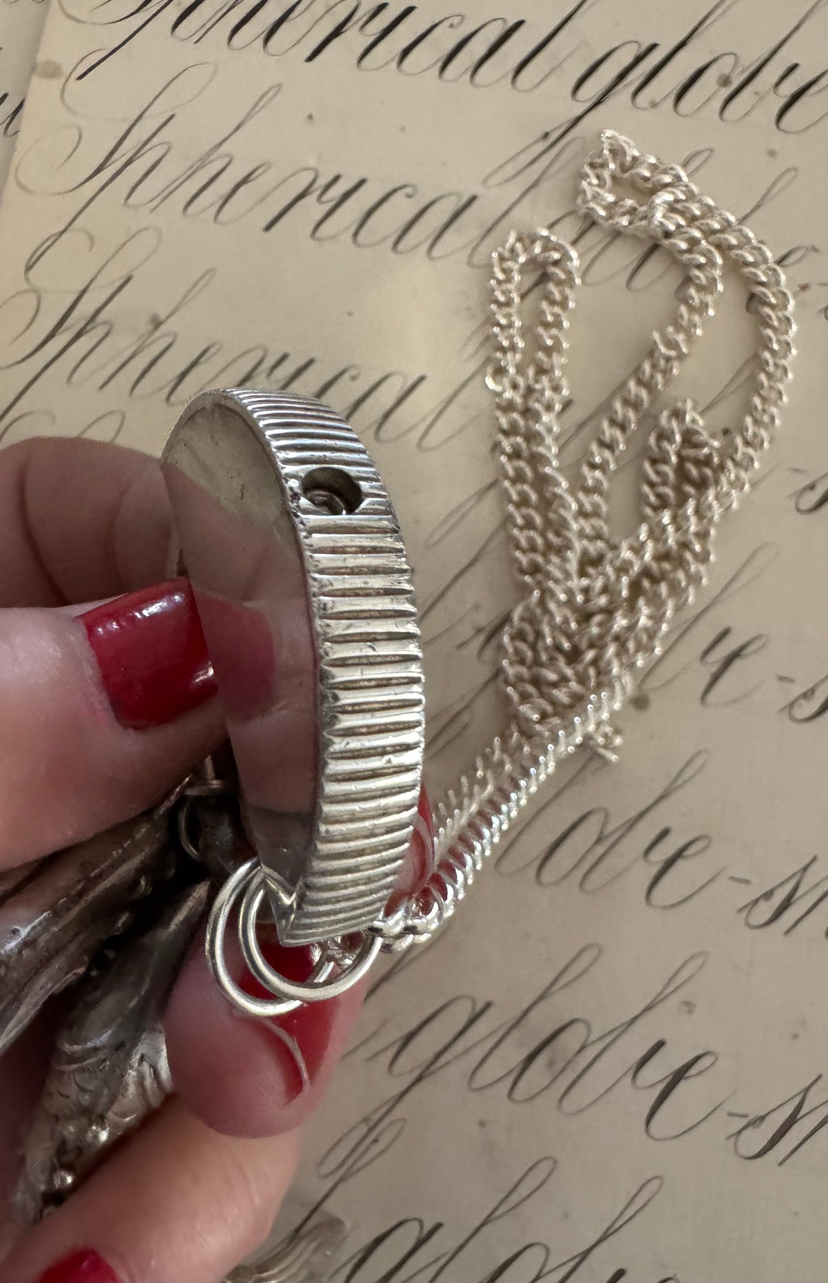 Amazing 2003 Sterling Tiffany Coin Edge Padlock Connector