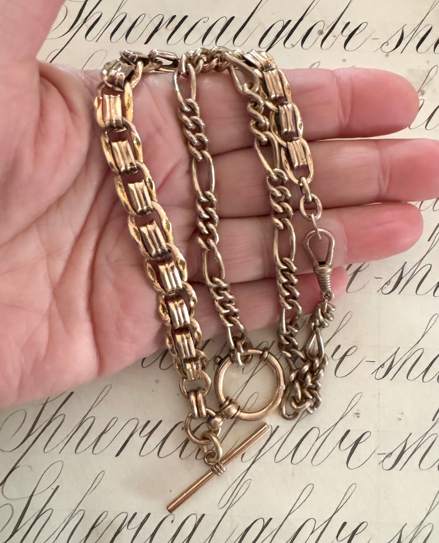 Heavy French Antique Gold Filled Watch Chain