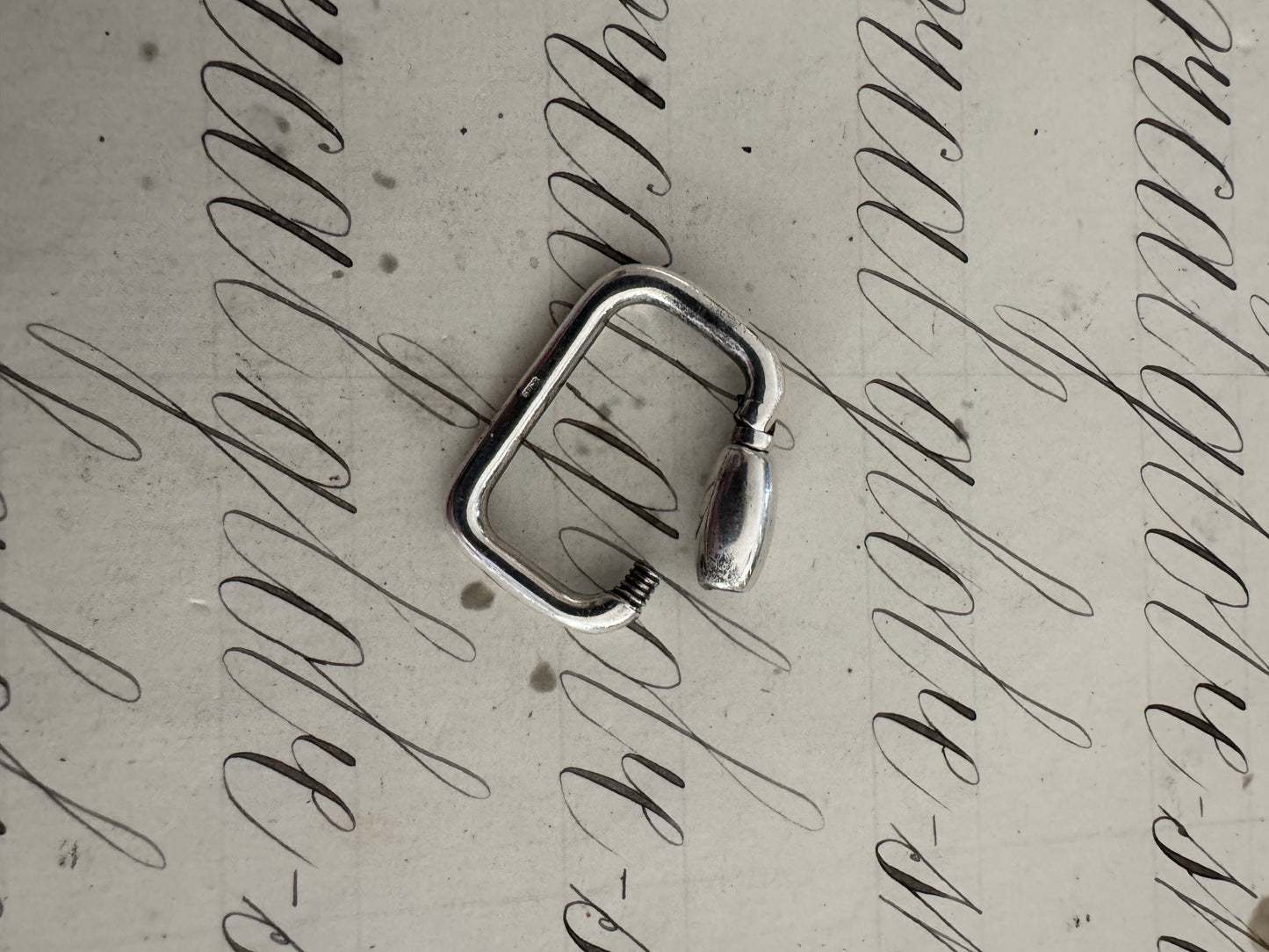 incredibly cool vintage OG sterling carabiner connector