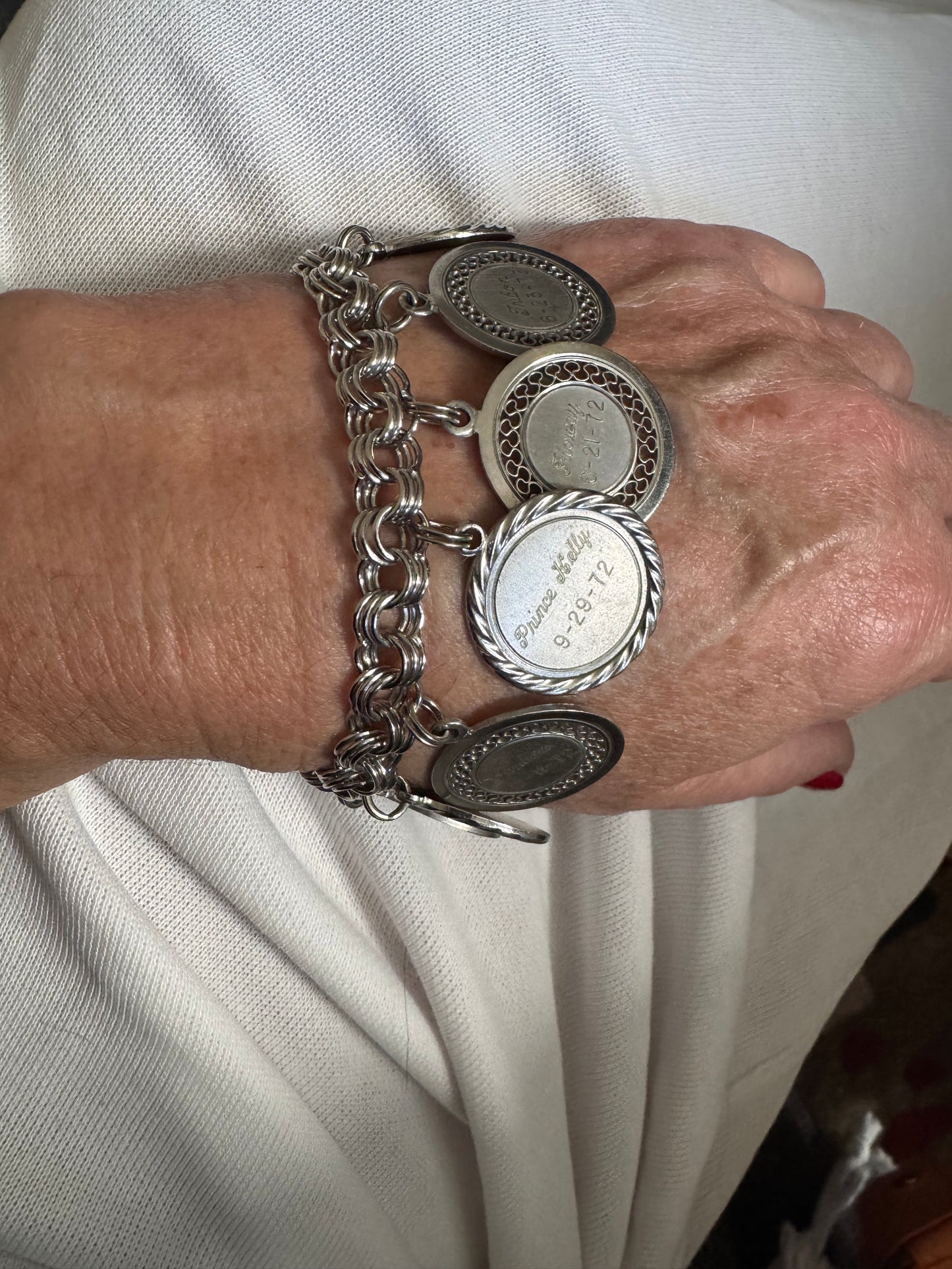 Spectacular Vintage Silver Charm Bracelet with Race Horses