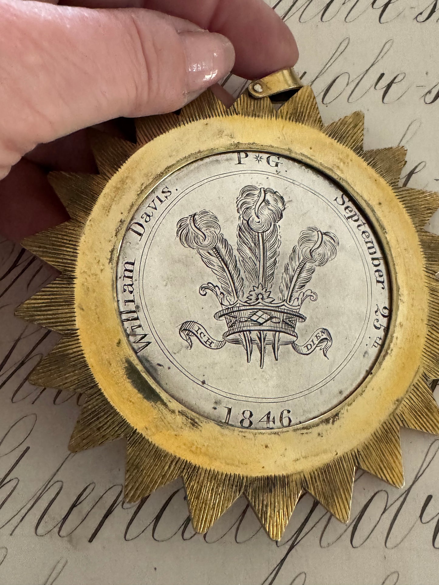 Enormous and Rare Antique Silver Goodfellows Medallion