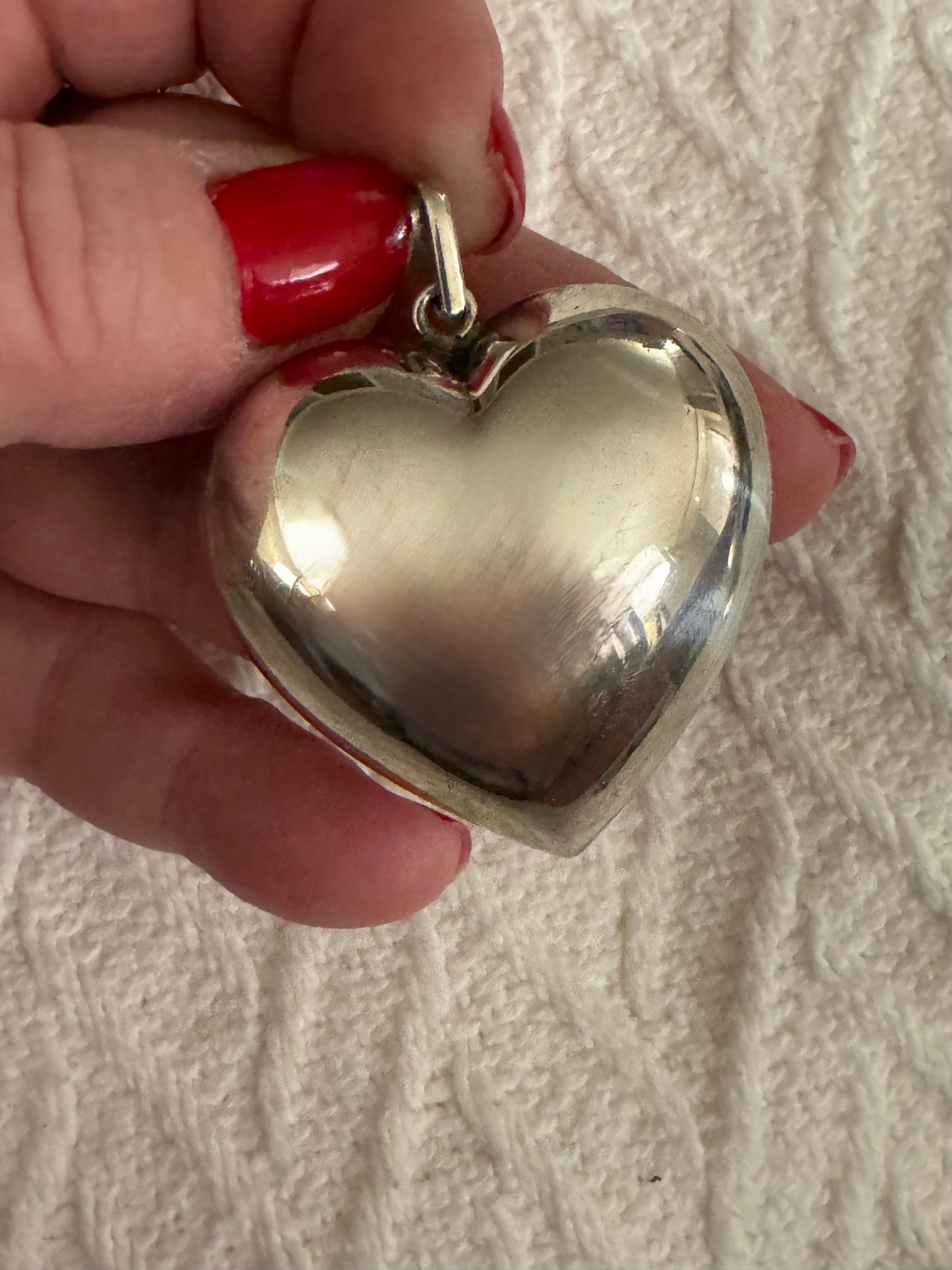 The Most Perfecy Proportioned Vintage Sterling Silver Heart Pendant