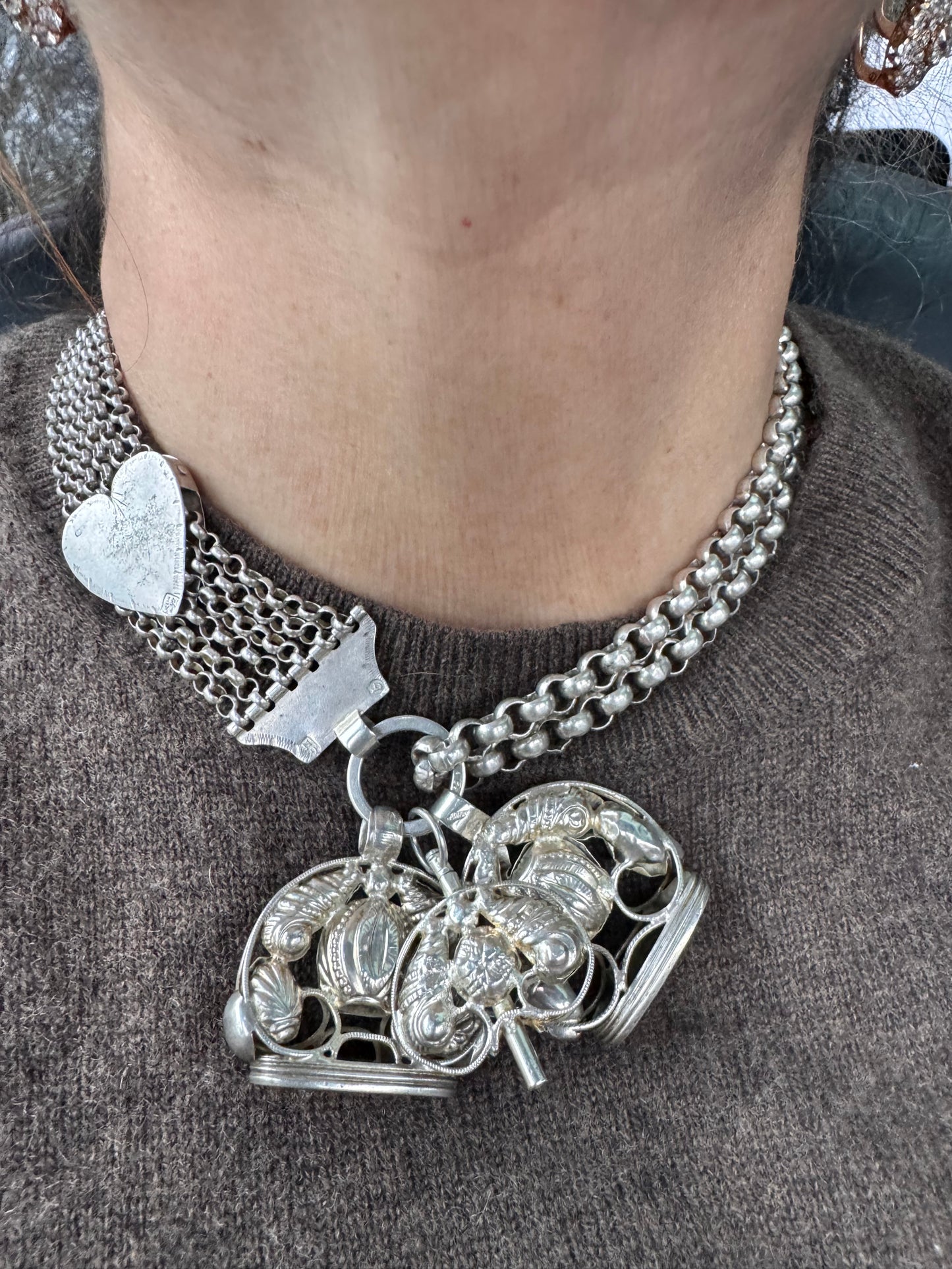 Spectacular Antique Dutch Watch Fob and Chain