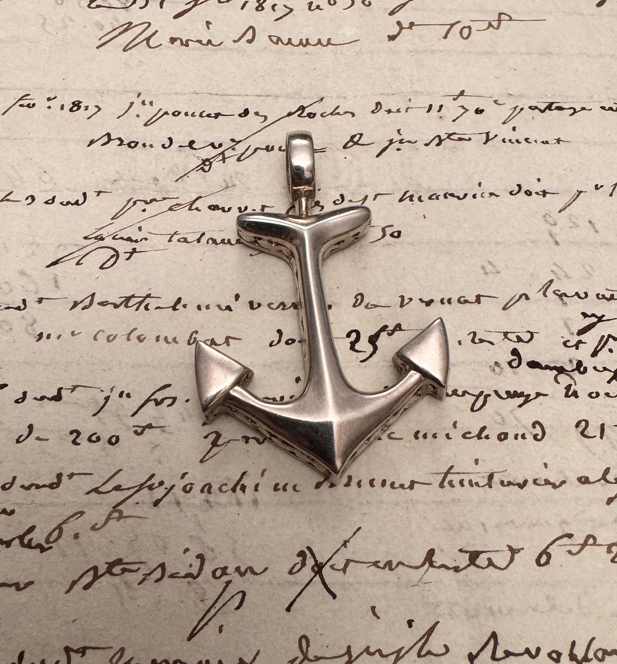 Gorgeous Huge Sterling Anchor