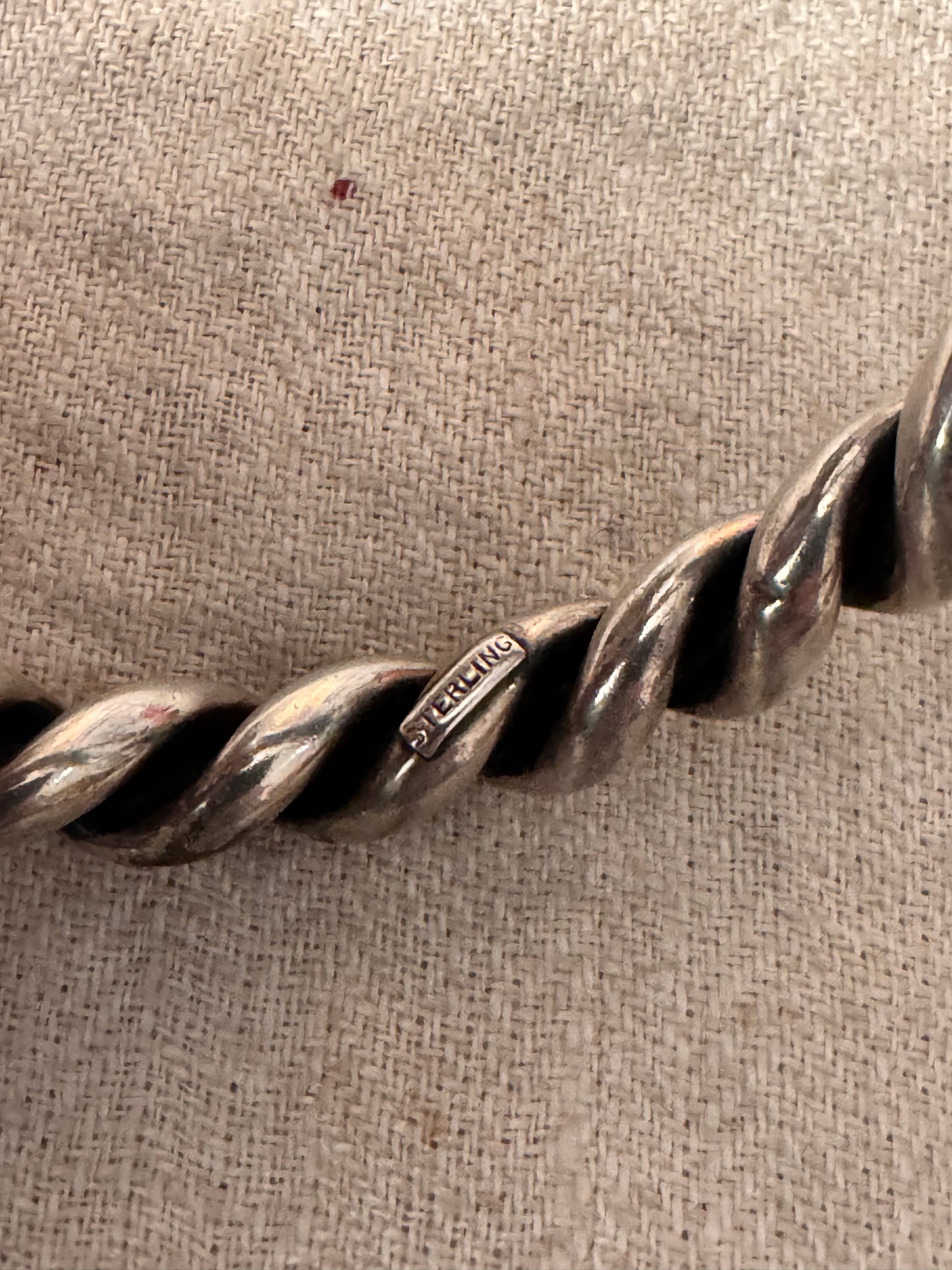 Beautiful and Rare Medium Victorian Silver Rope Bangle