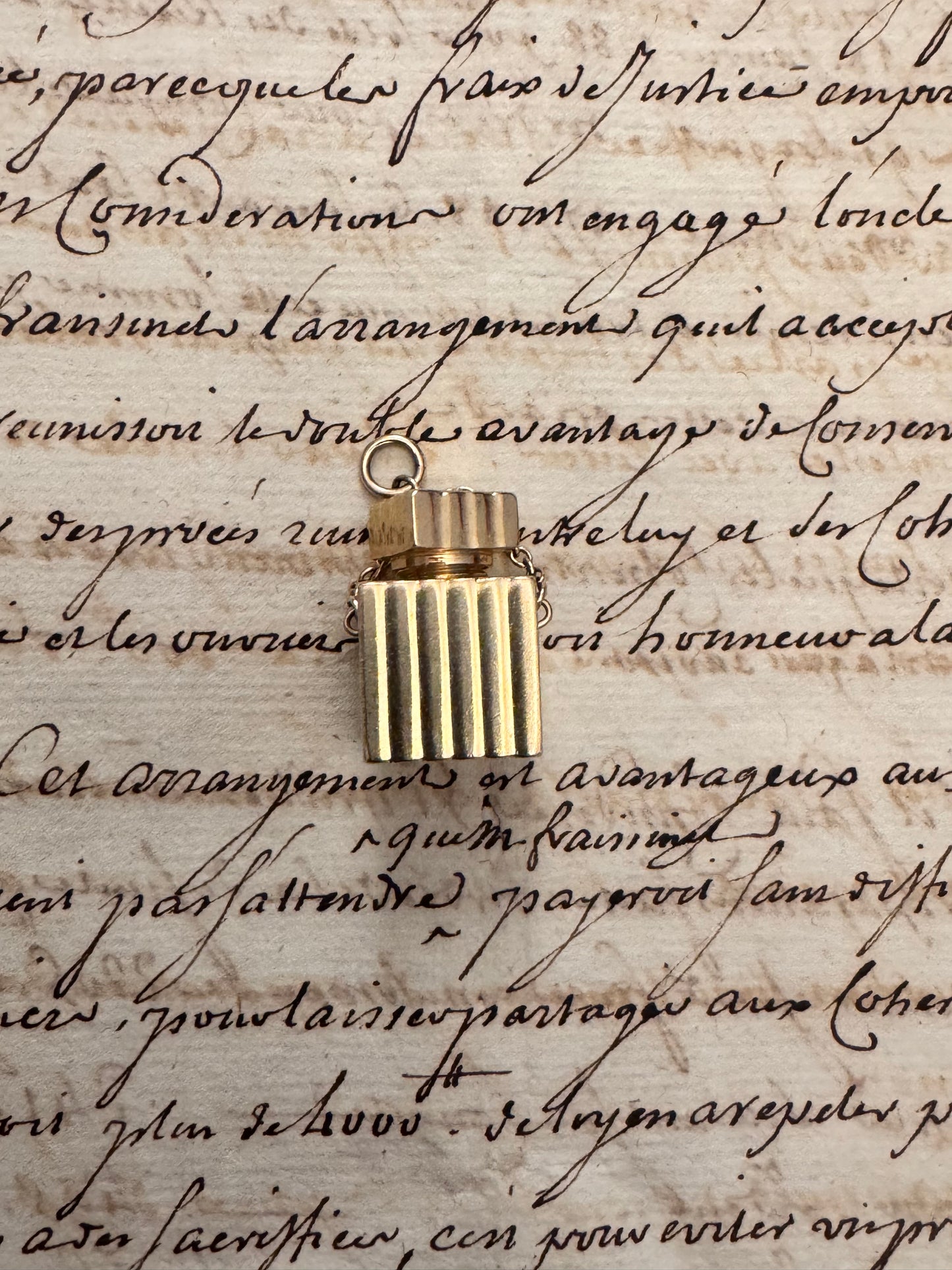 vintage 14k gold Tiffany perfume bottle charm