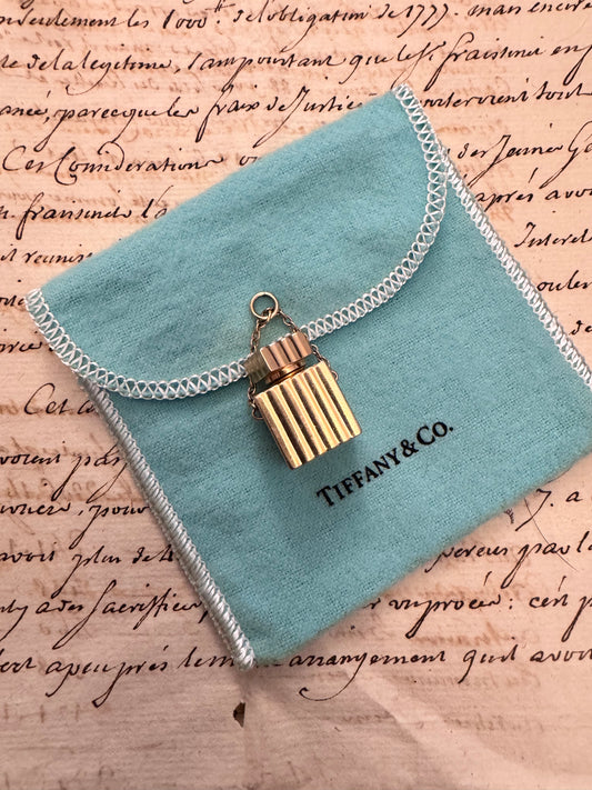 vintage 14k gold Tiffany perfume bottle charm