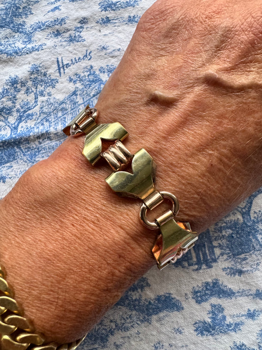 Vintage Kreisler 2-Tone Gold Filled Bracelet