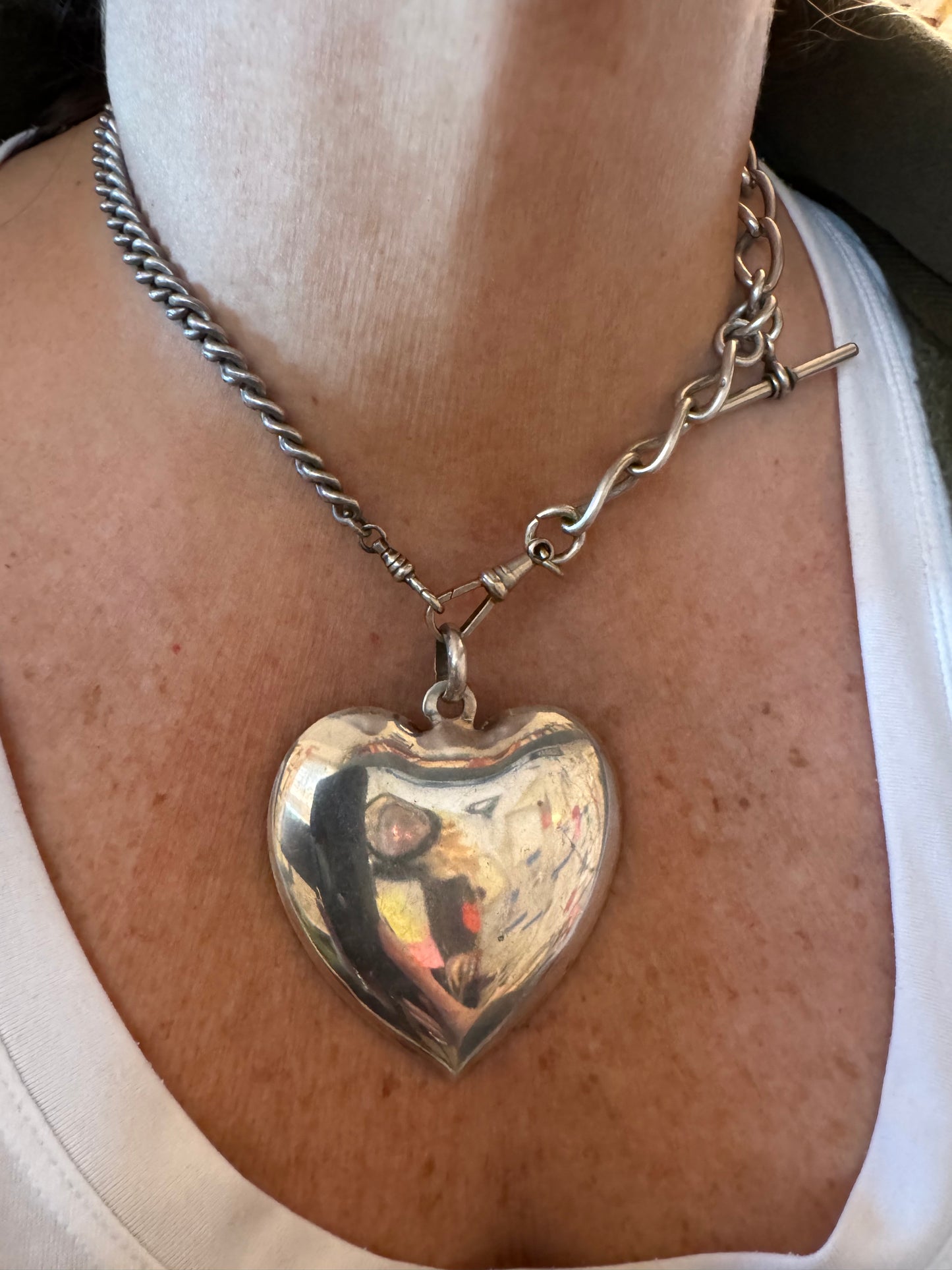 Massive Heavy Simple Sterling Silver Heart