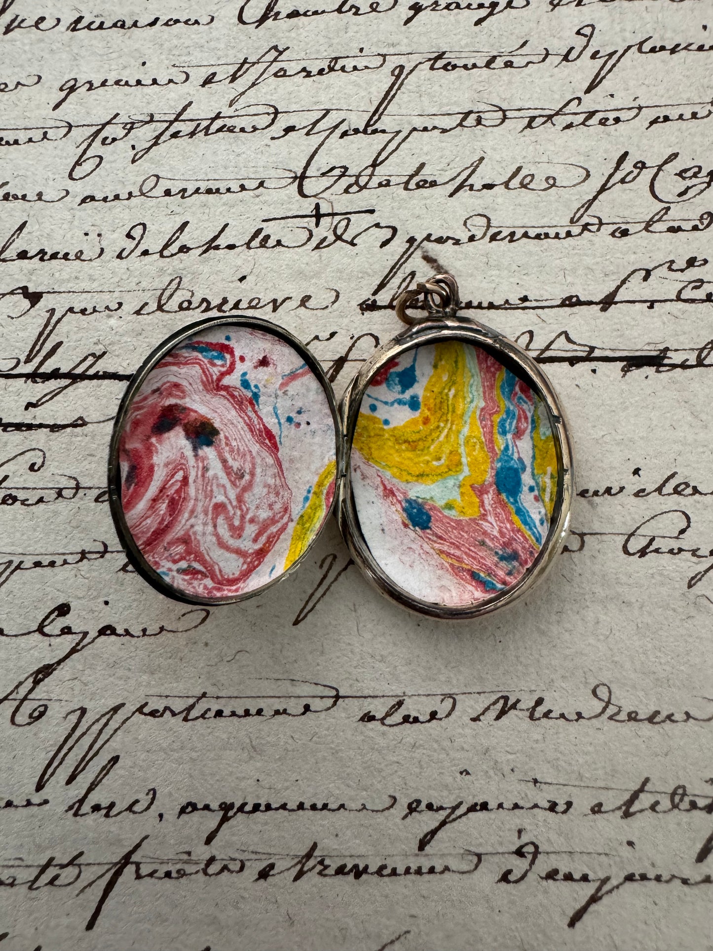 Victorian Gold Filled Engraved and Enameled Victorian Locket