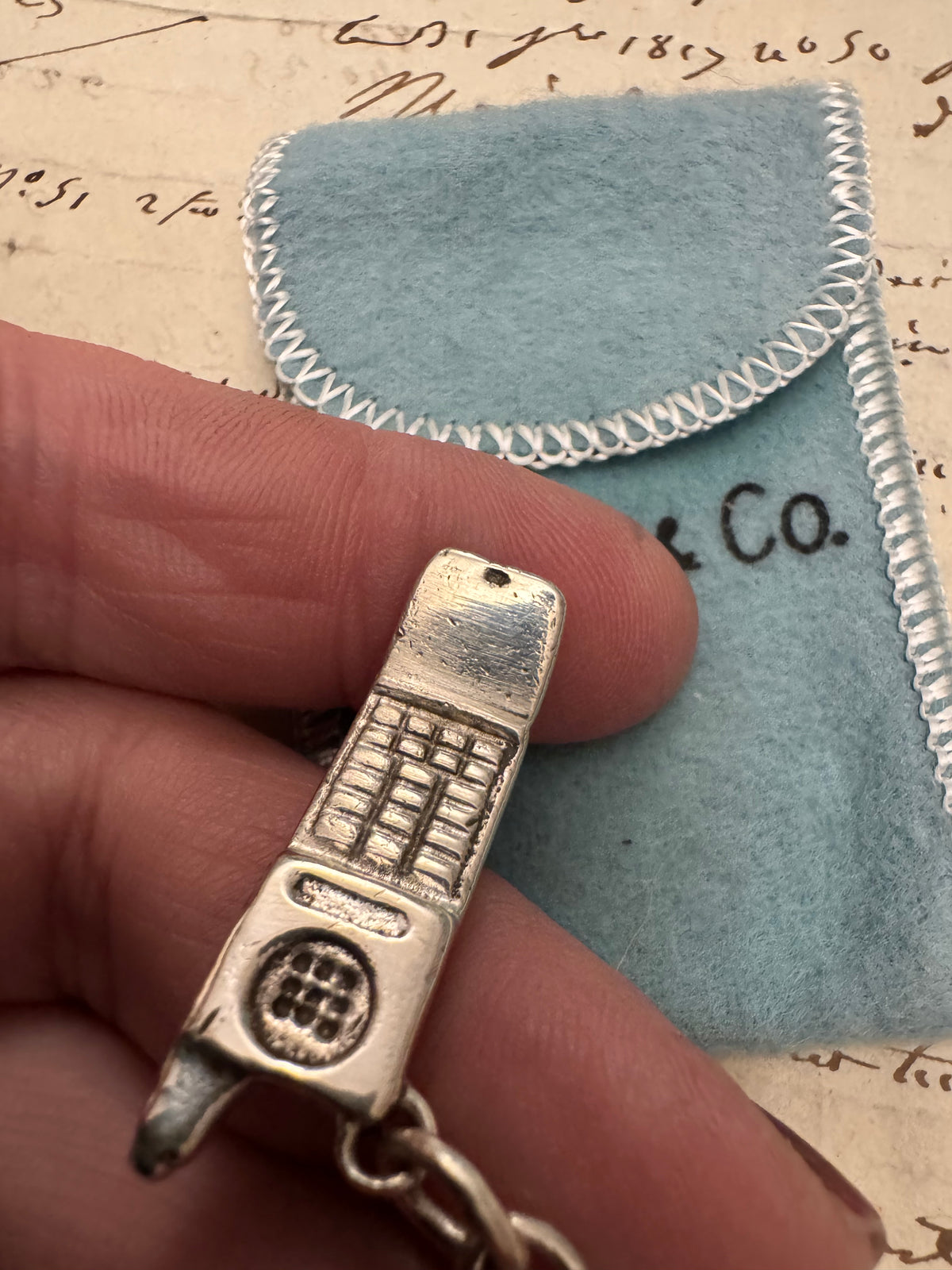 Fab Vintage Sterling Tiffany Flip Phone
