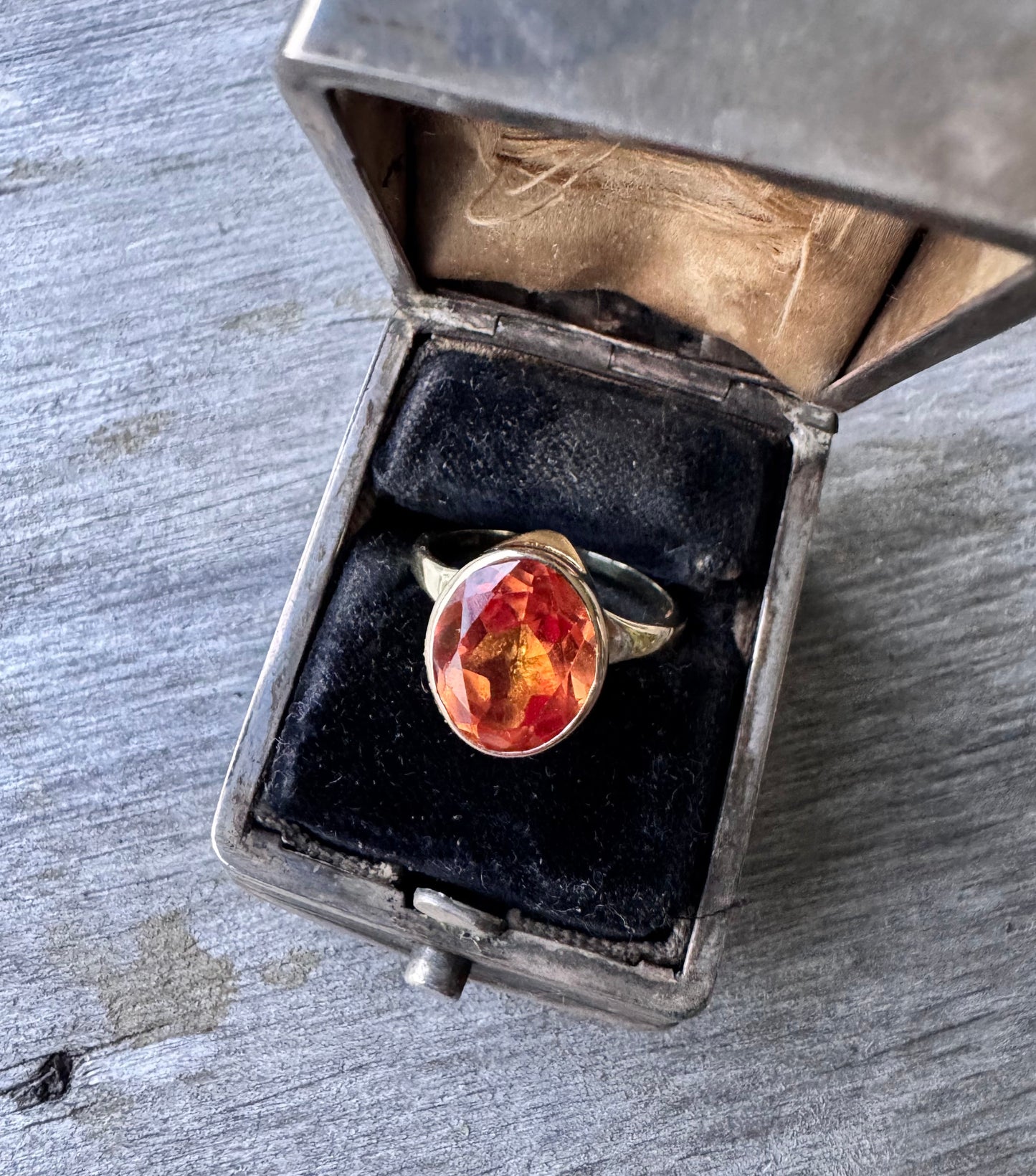 14k Gold and Orange Quartz Ring