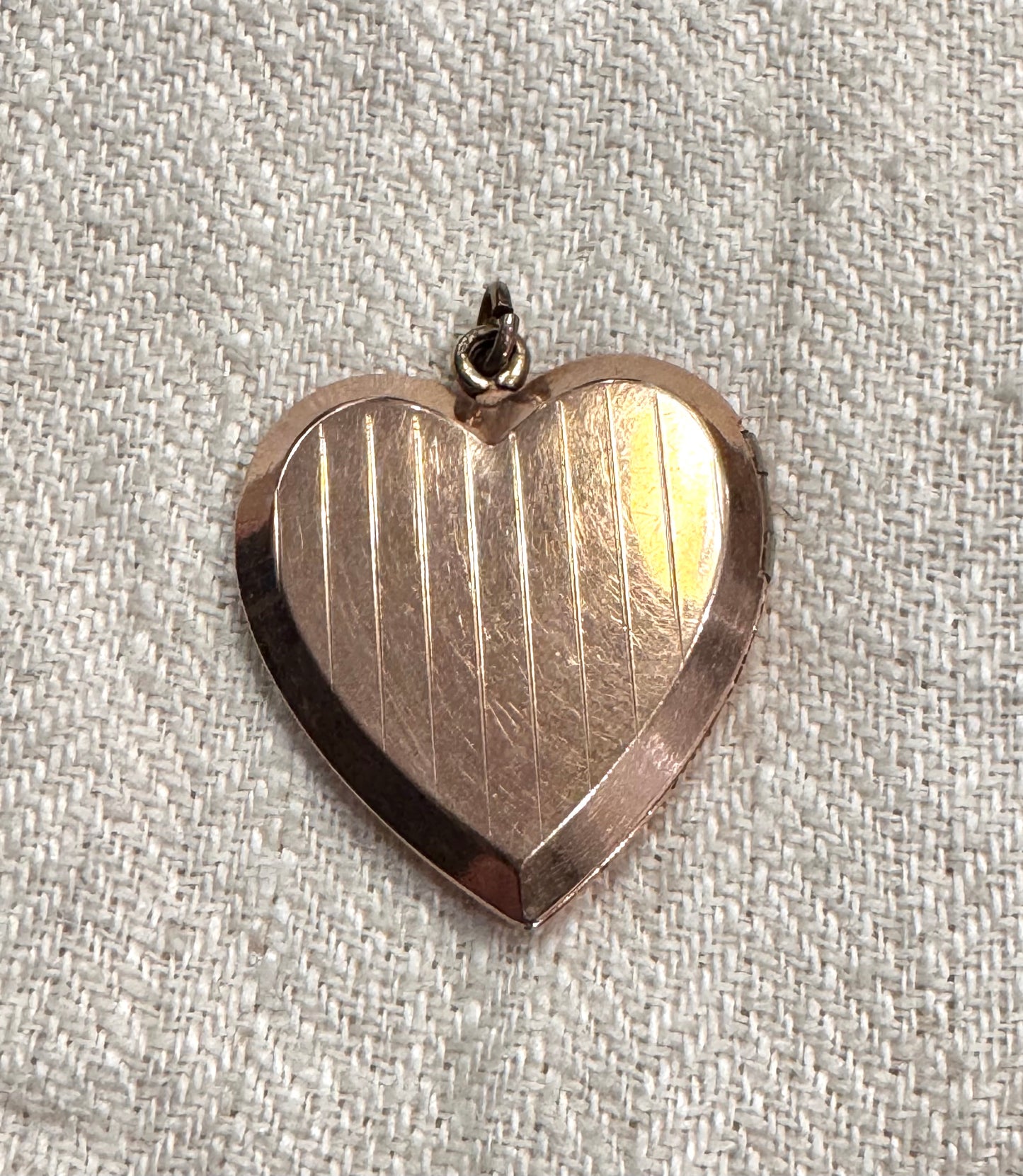 Vintage Rose Gold Hand Engraved Heart Locket