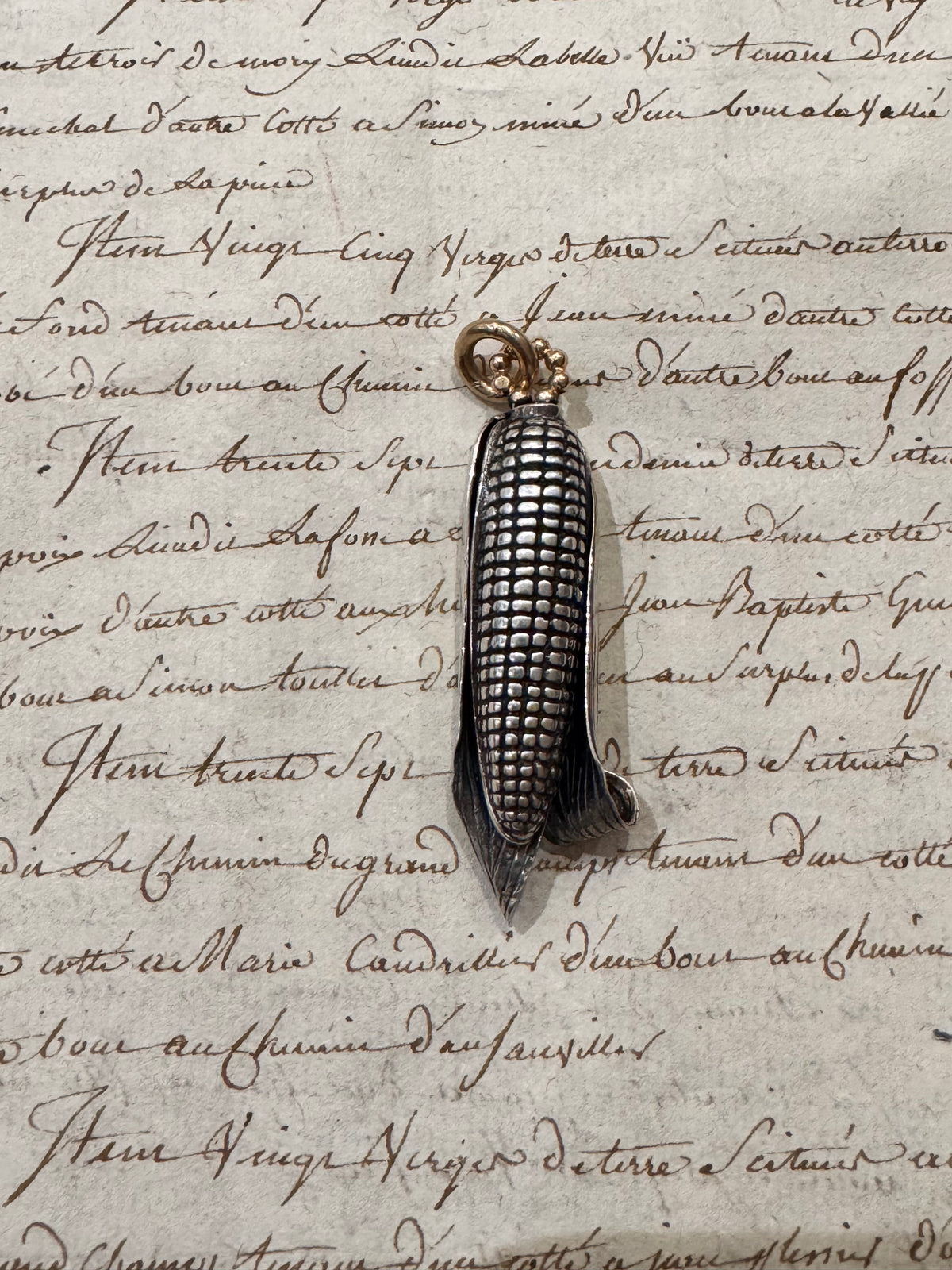 Incredible Intricate Corn on the Cob Pendant/Fob