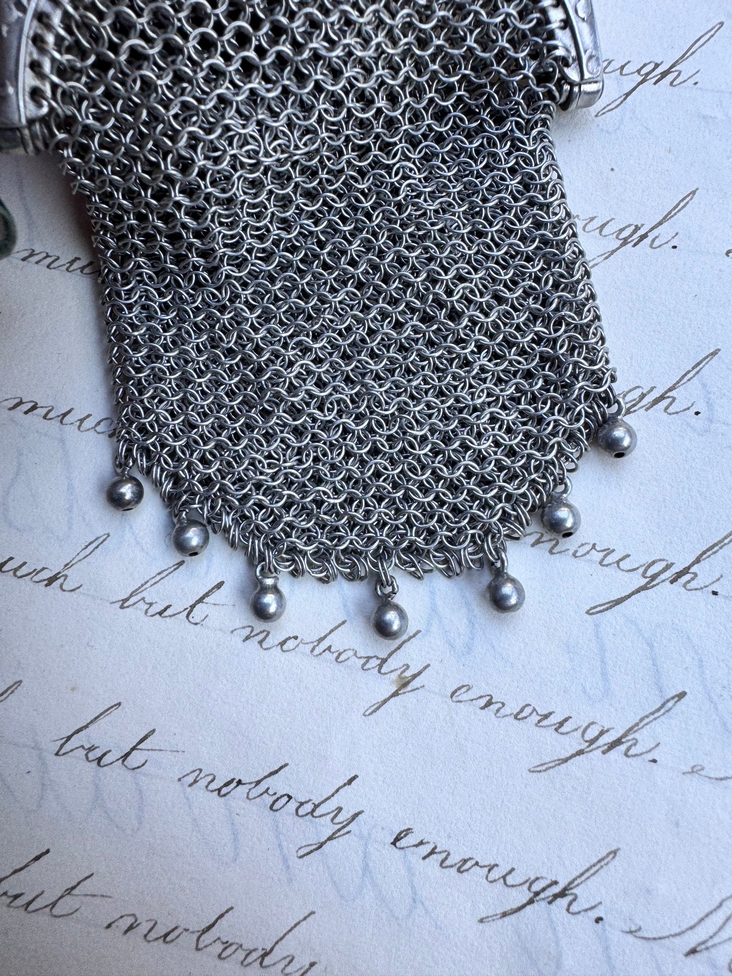 Antique French Silver Miniature Purse 1