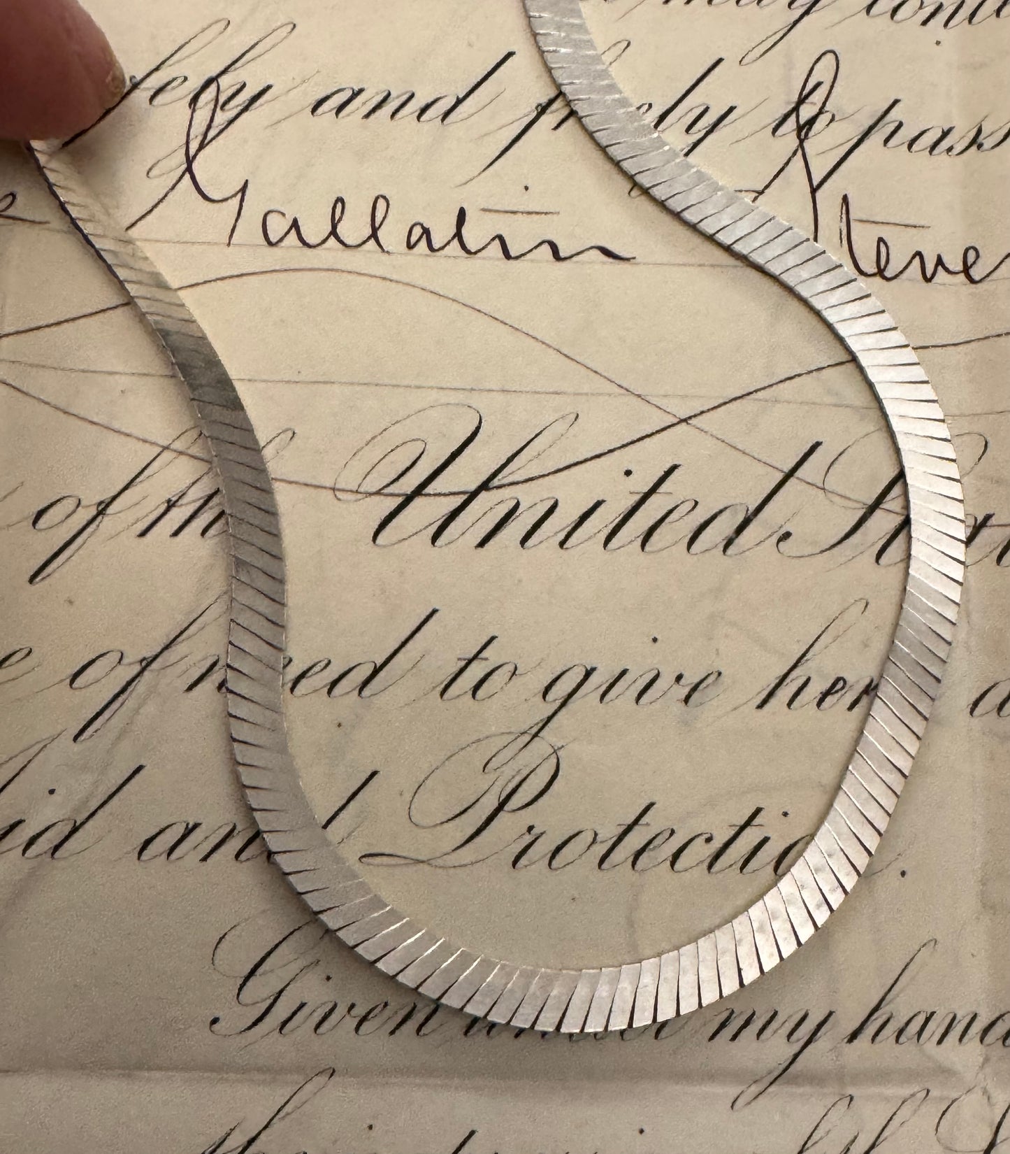 Vintage 1980’s Sterling Italian domed Omega Chain