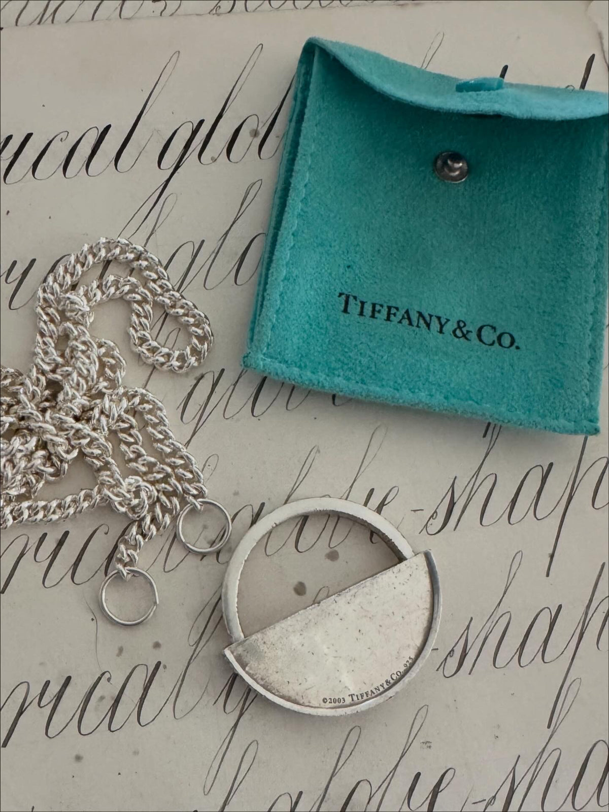 Amazing 2003 Sterling Tiffany Coin Edge Padlock Connector