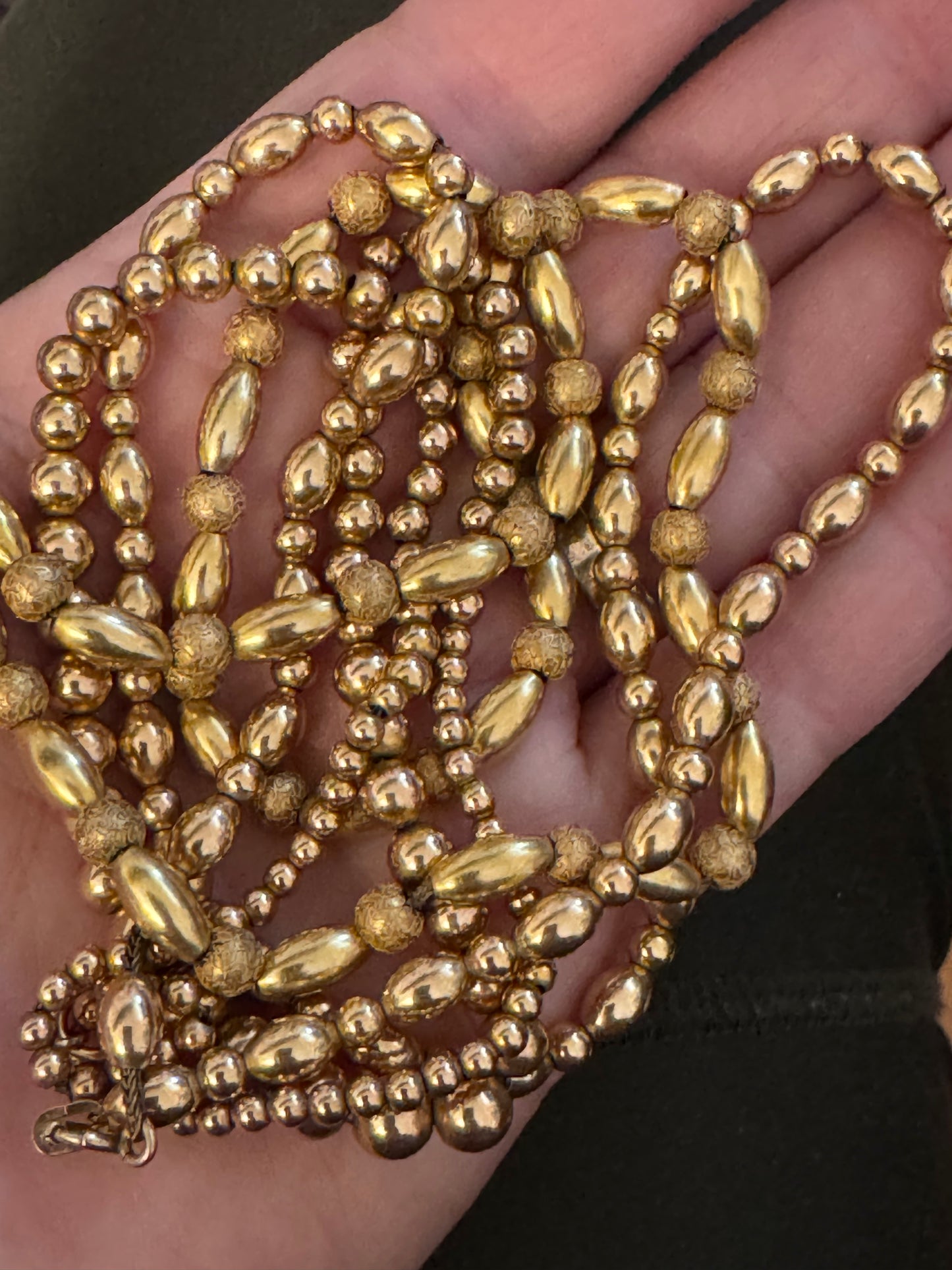 Beautiful Graduated Gold Filled Beads