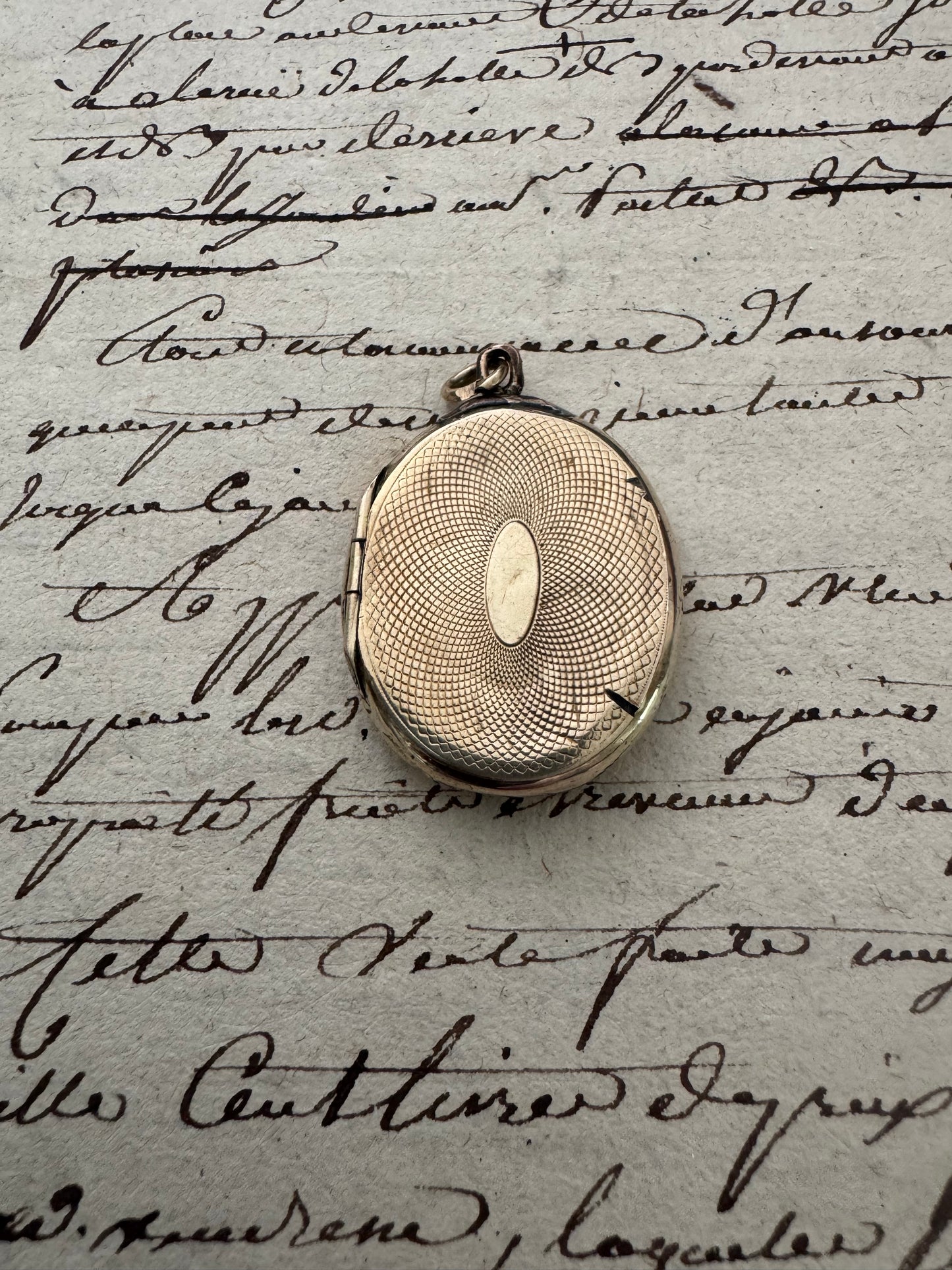 Victorian Gold Filled Engraved and Enameled Victorian Locket