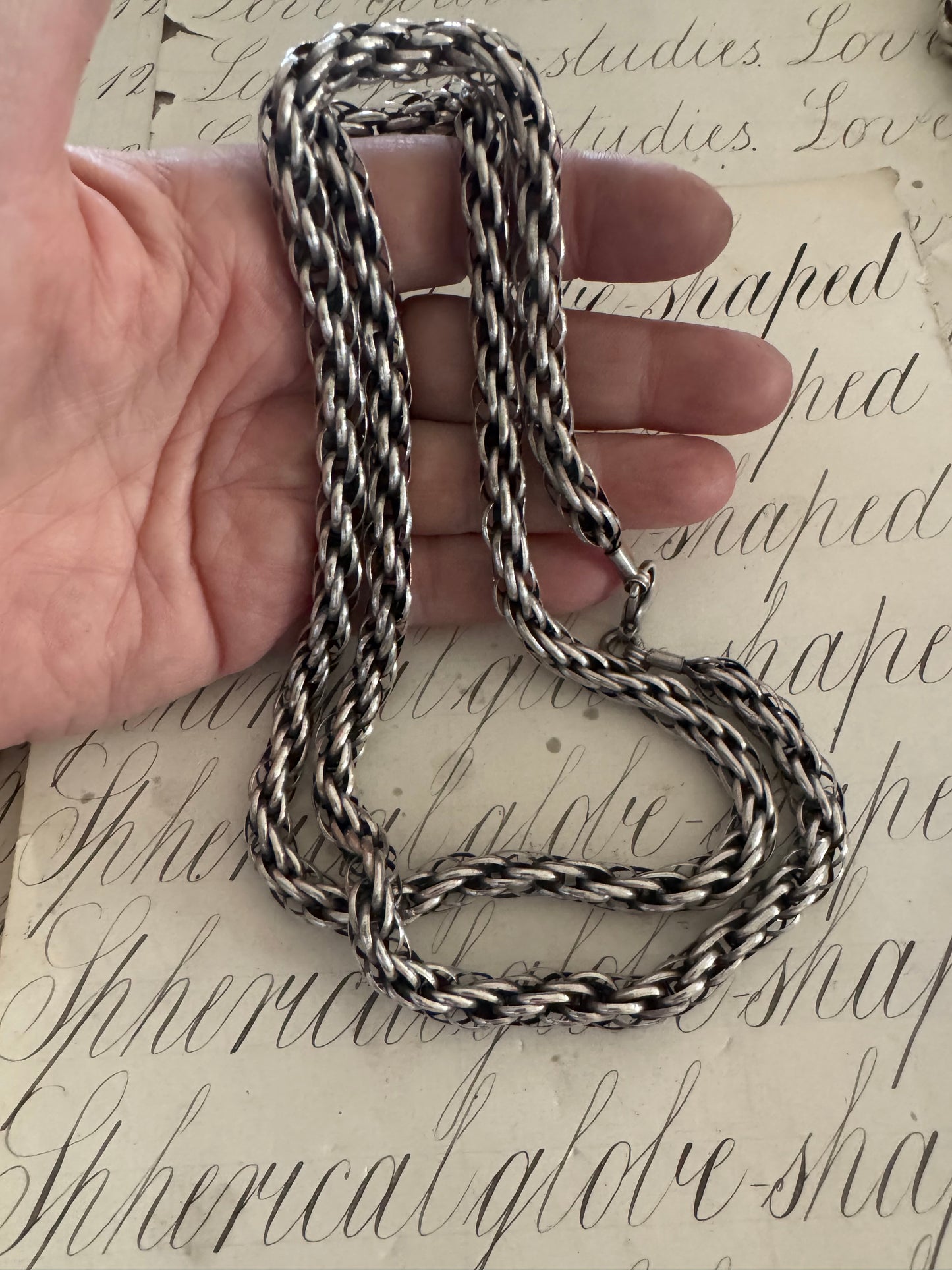Beautiful Hand Made Russian Extra Long Rope Chain Necklace