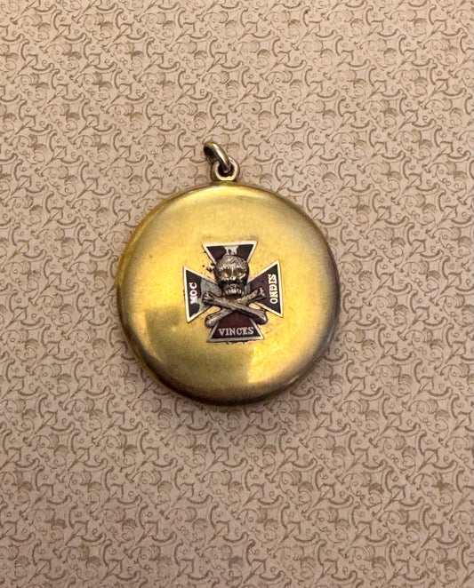 Cool Gold Filled Masonic Locket with Skull and Crossbones