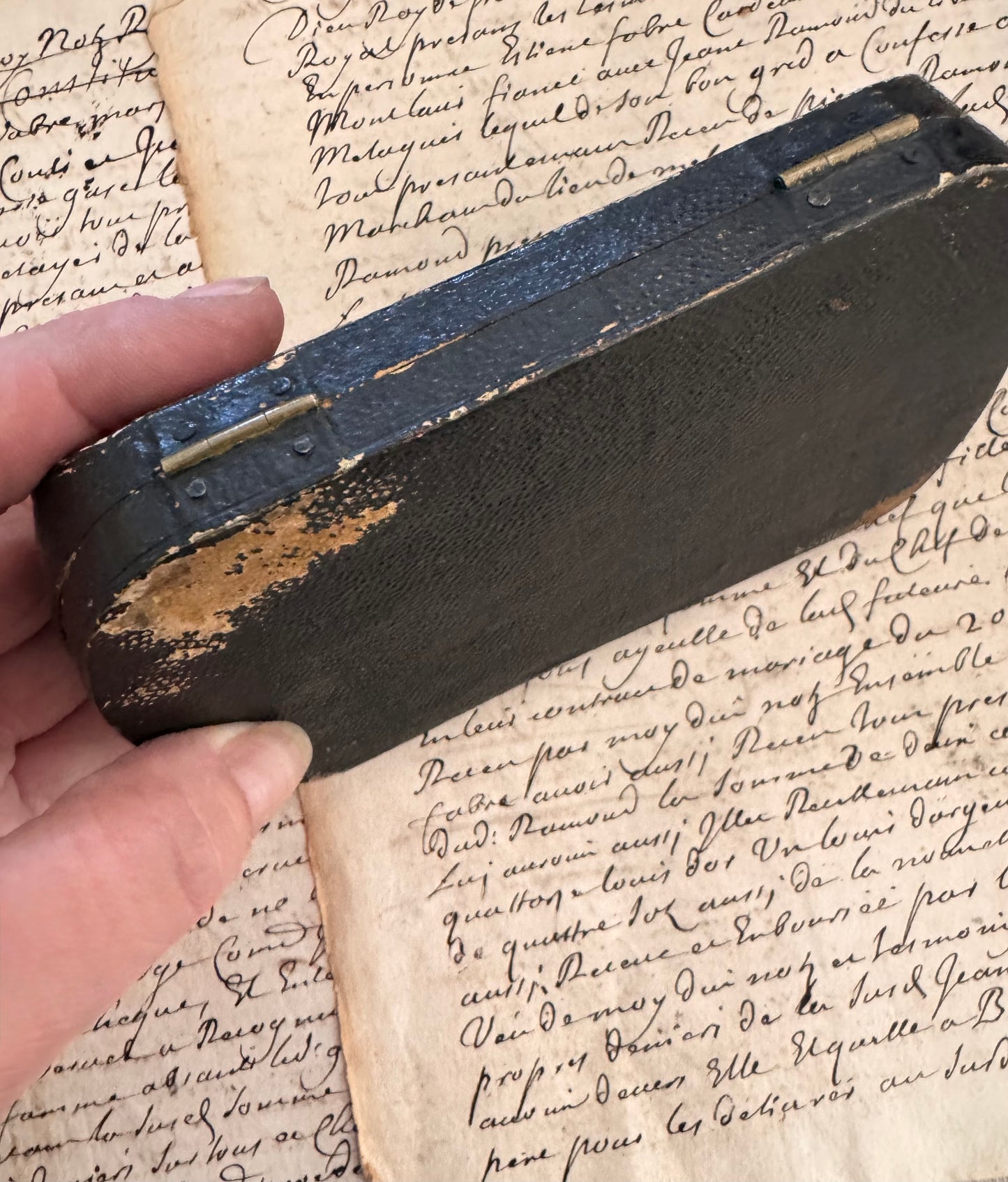 Pristine Pair of Georgian Paste Shoe Buckles in Original Box