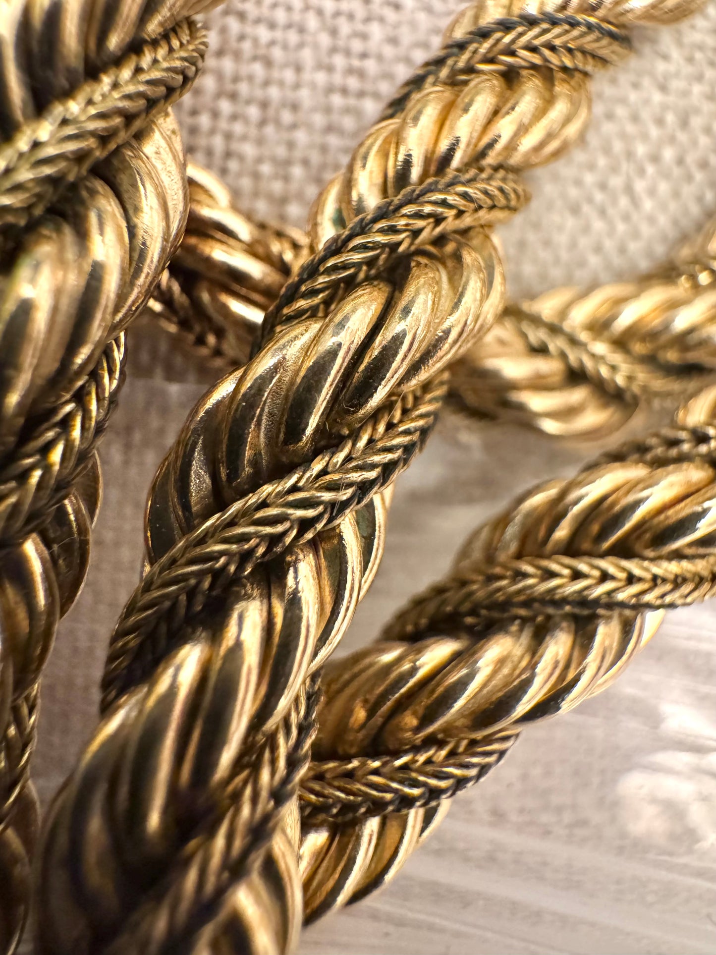 substantial high-quality gold filled rope chain bracelet