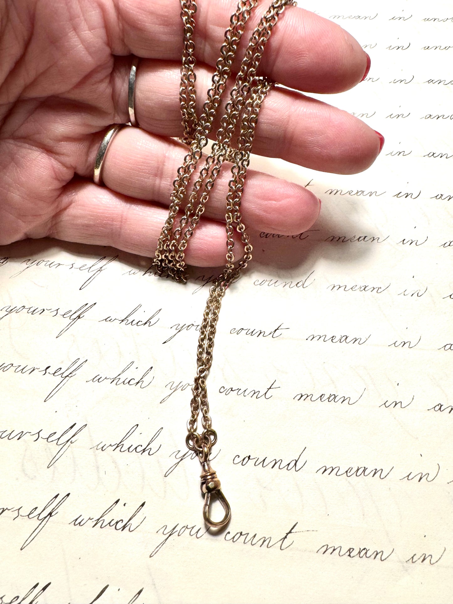 Extra Long Antique Fine Gold Filled Rollo Chain