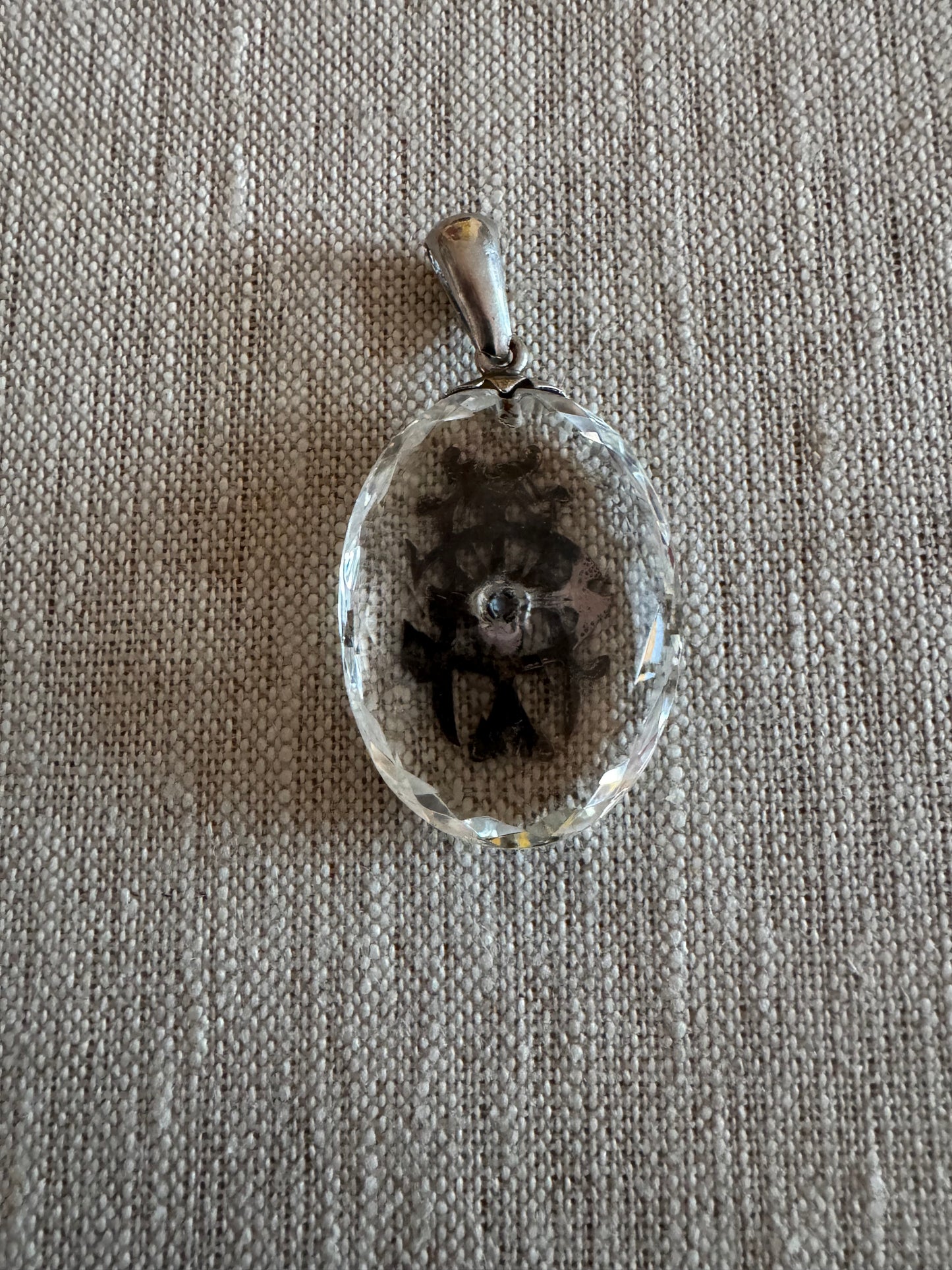 Exquisite Sentimental Victorian AEI Cut Crystal Pendant