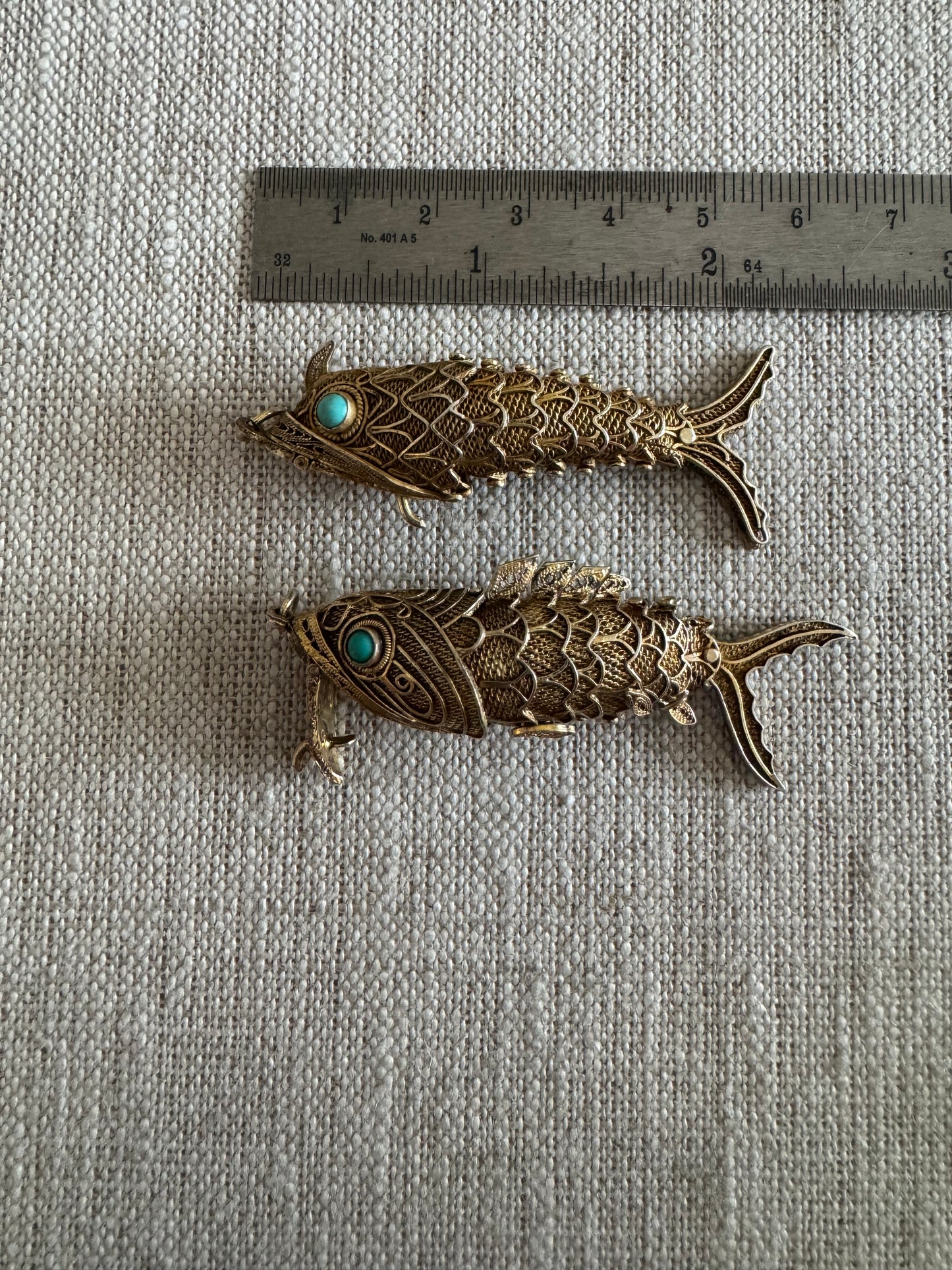 Medium Chinese Gilt Silver Fish