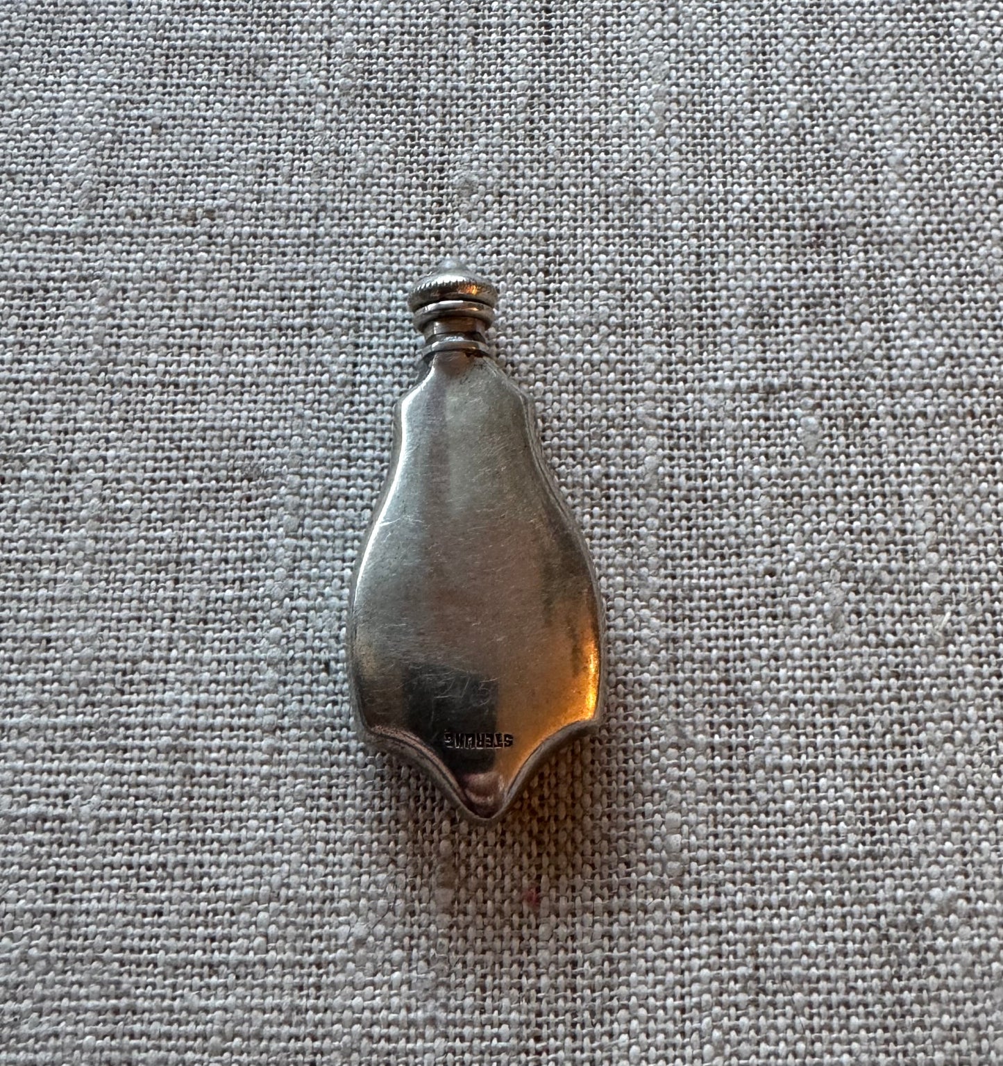 Beautiful Edwardian Sterling Shapely Perfum Bottle with JF Monogram