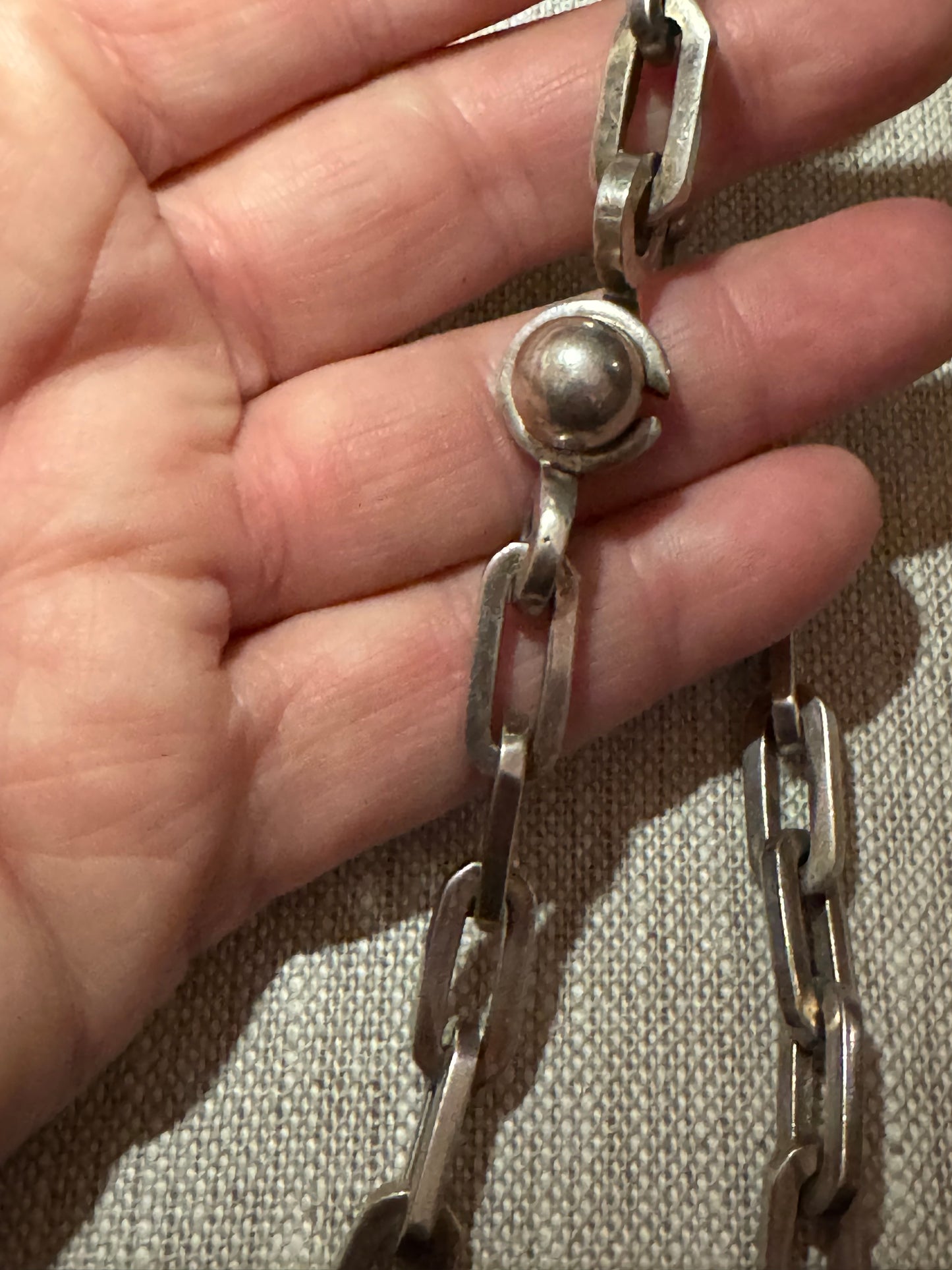 Solid and Chunky Sterling Vintage Biker Chain