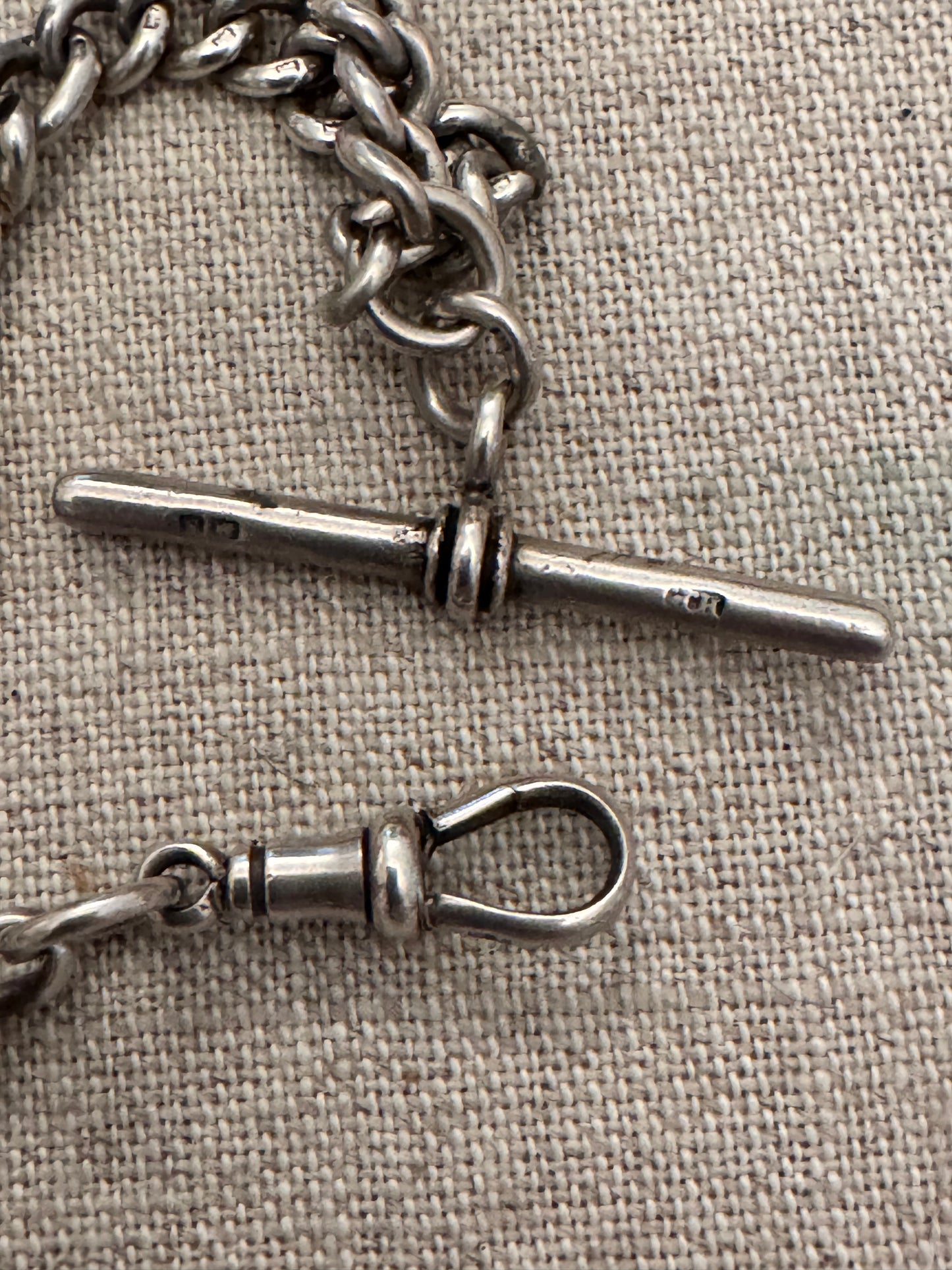 Perfectly Simple Antique English Sterling Watchchain