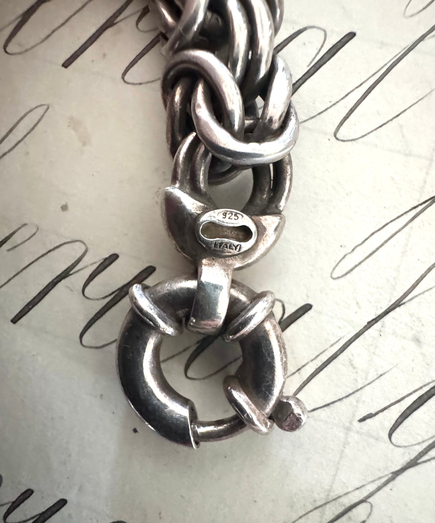 Chunky Vintage Italian Byzantine Chain Bracelet