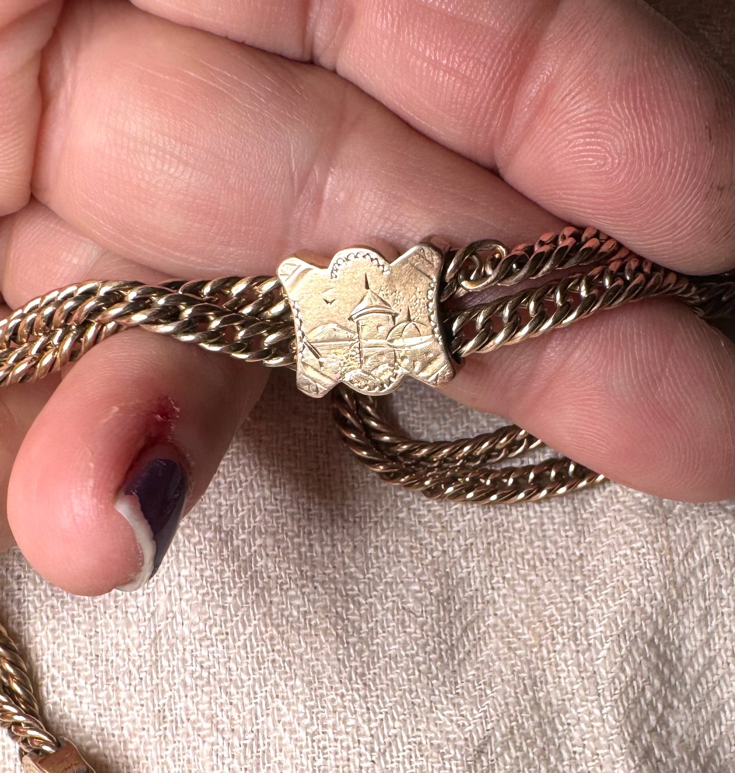 Antique Watch Chain Necklace
