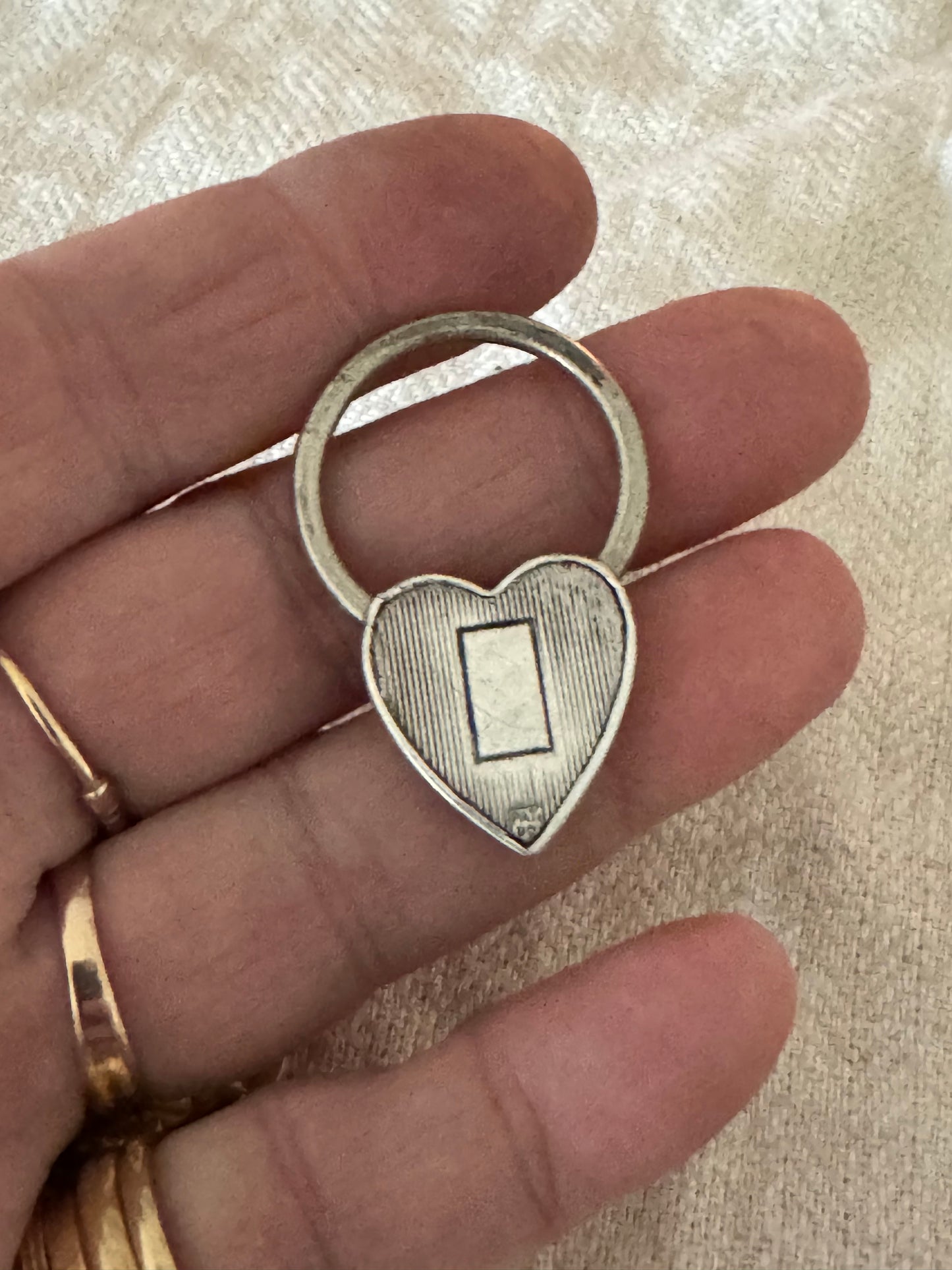 Cool Heart Shaped Silver Padlock