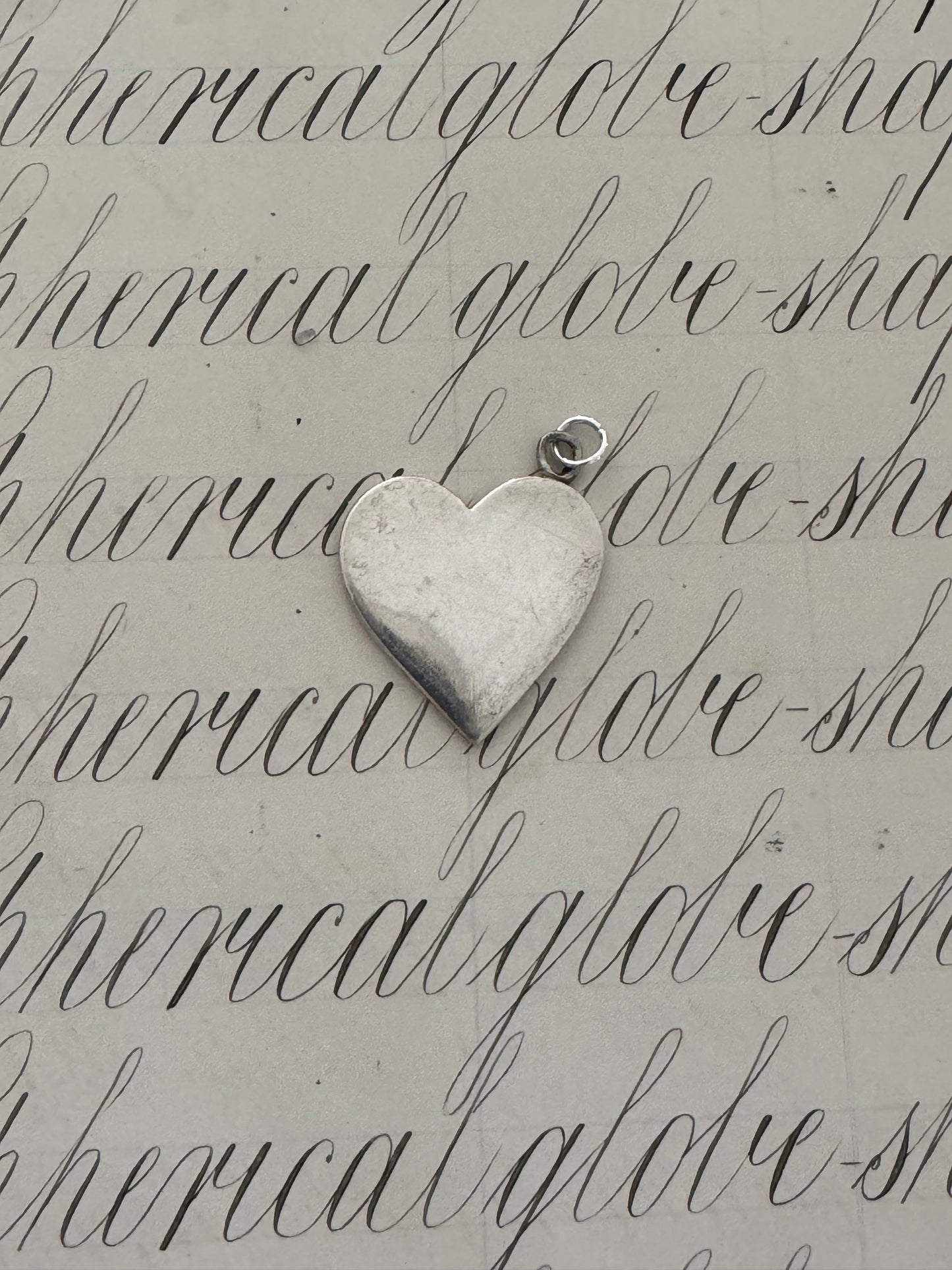 Substantial Sterling Flat Heart Pendant