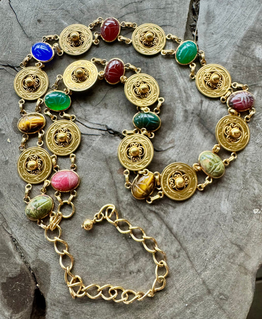 Medium Vintage Scarab Belt
