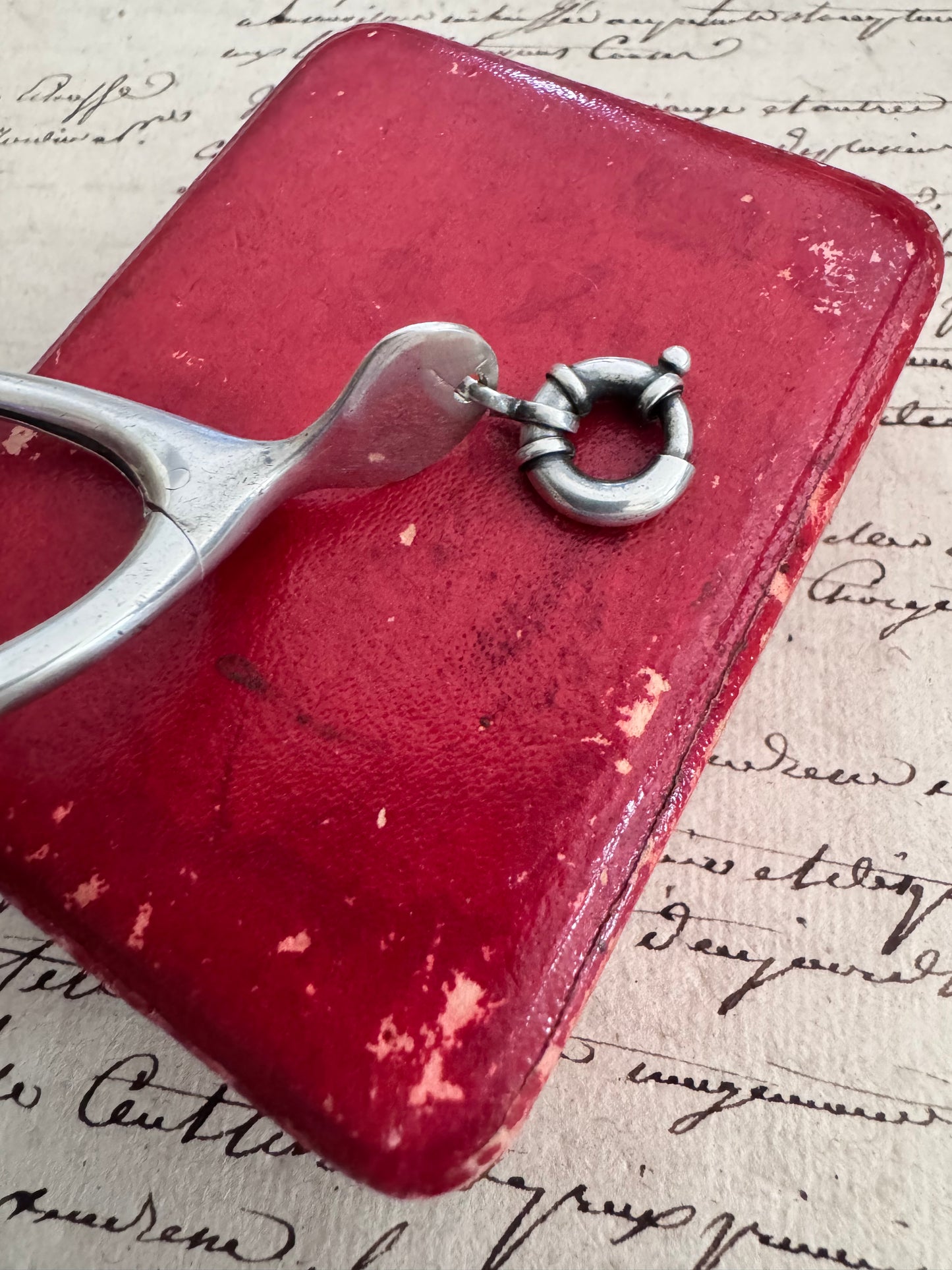 Huge Antique Sterling Wishbone Pendant