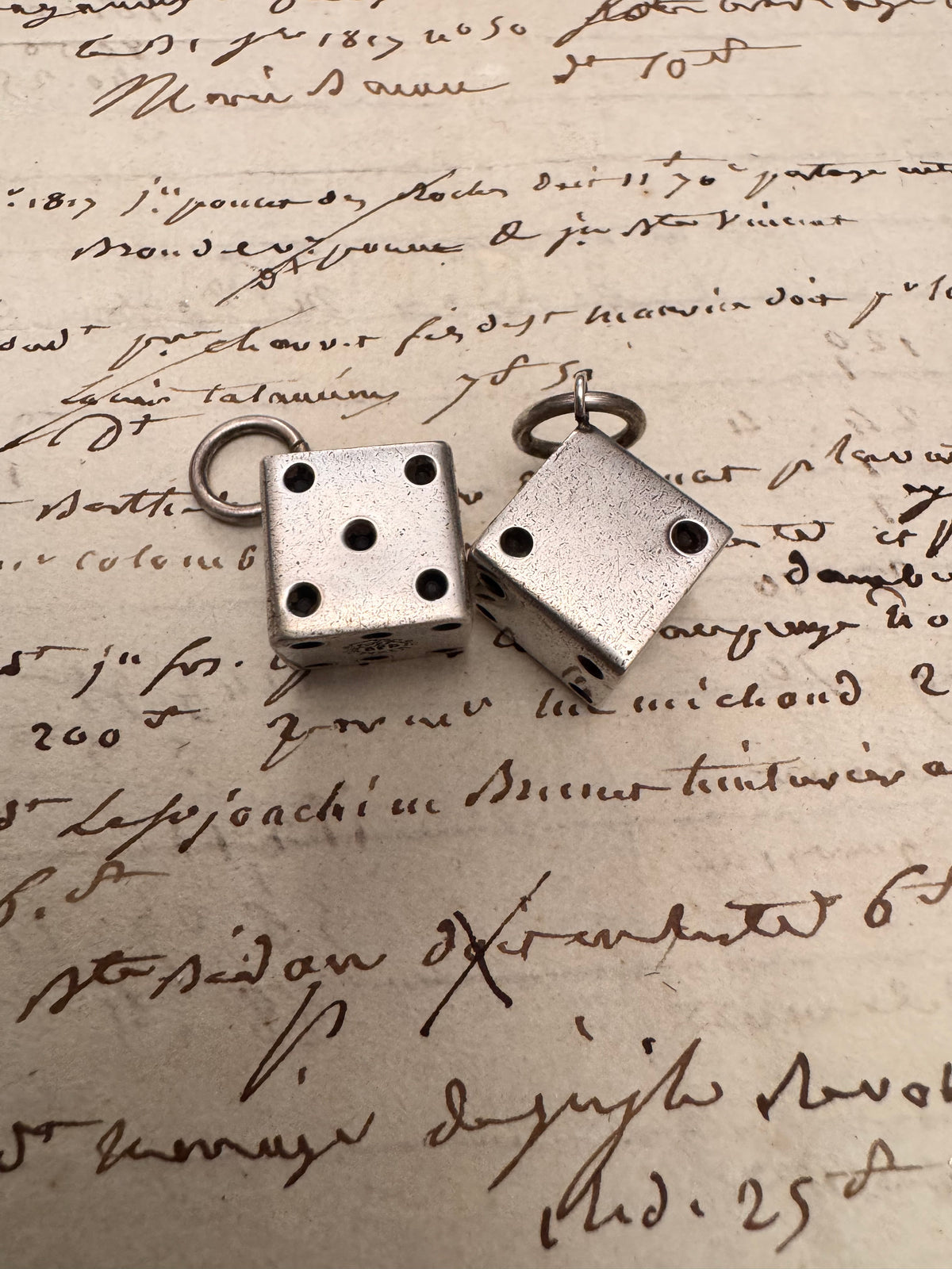 Two Taxco Vintage Mexican Sterling Dice