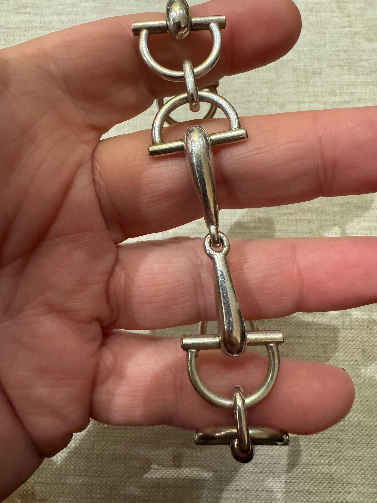 Vintage Sterling Gucci Horsebit Bracelet
