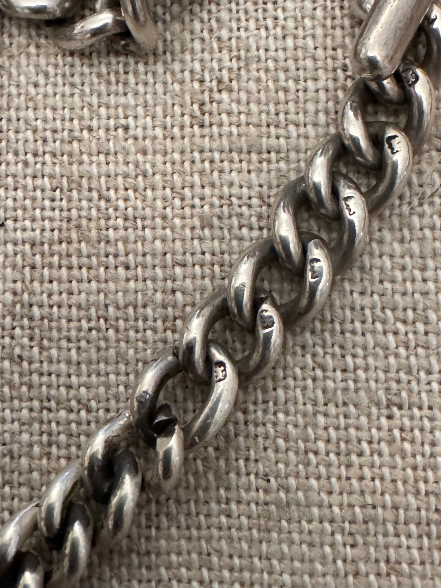 Perfectly Simple Antique English Sterling Watchchain