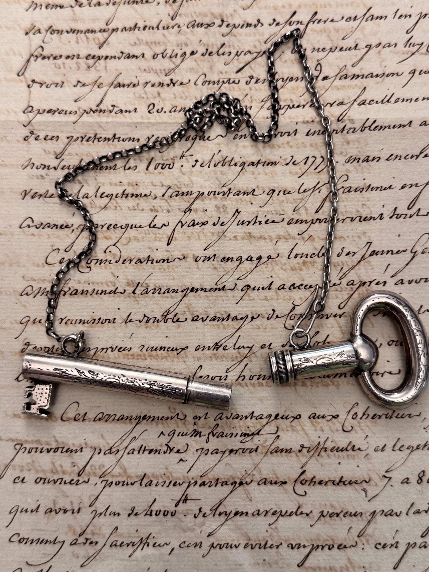 spectacular Victorian large key from chatelaine