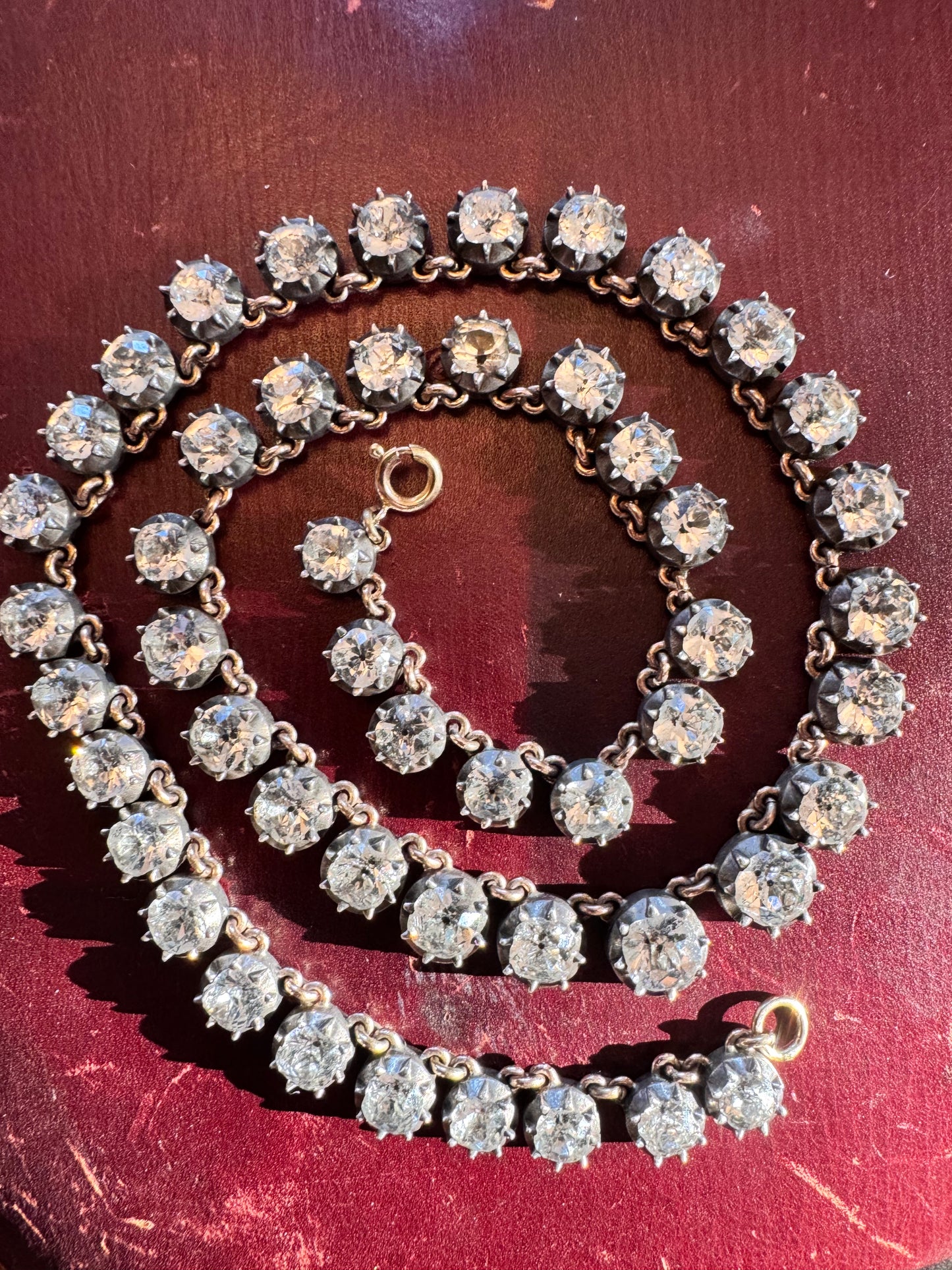 Antique Clear Past Riviére Necklace