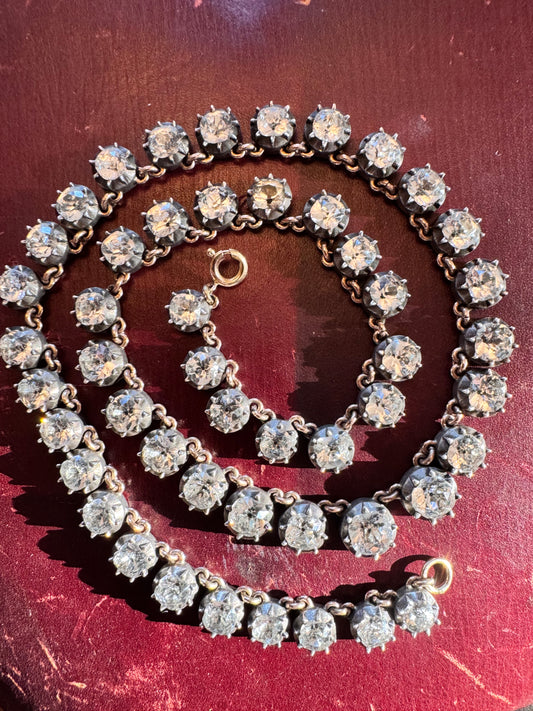 Antique Clear Past Riviére Necklace