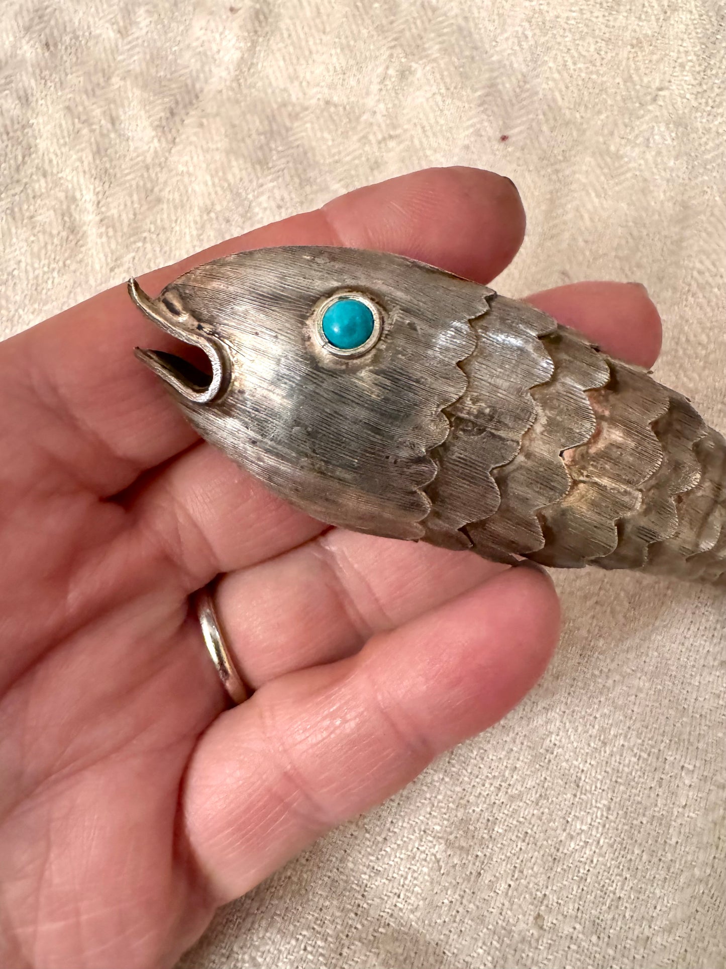 HUGE Silver Articulated Fish 1