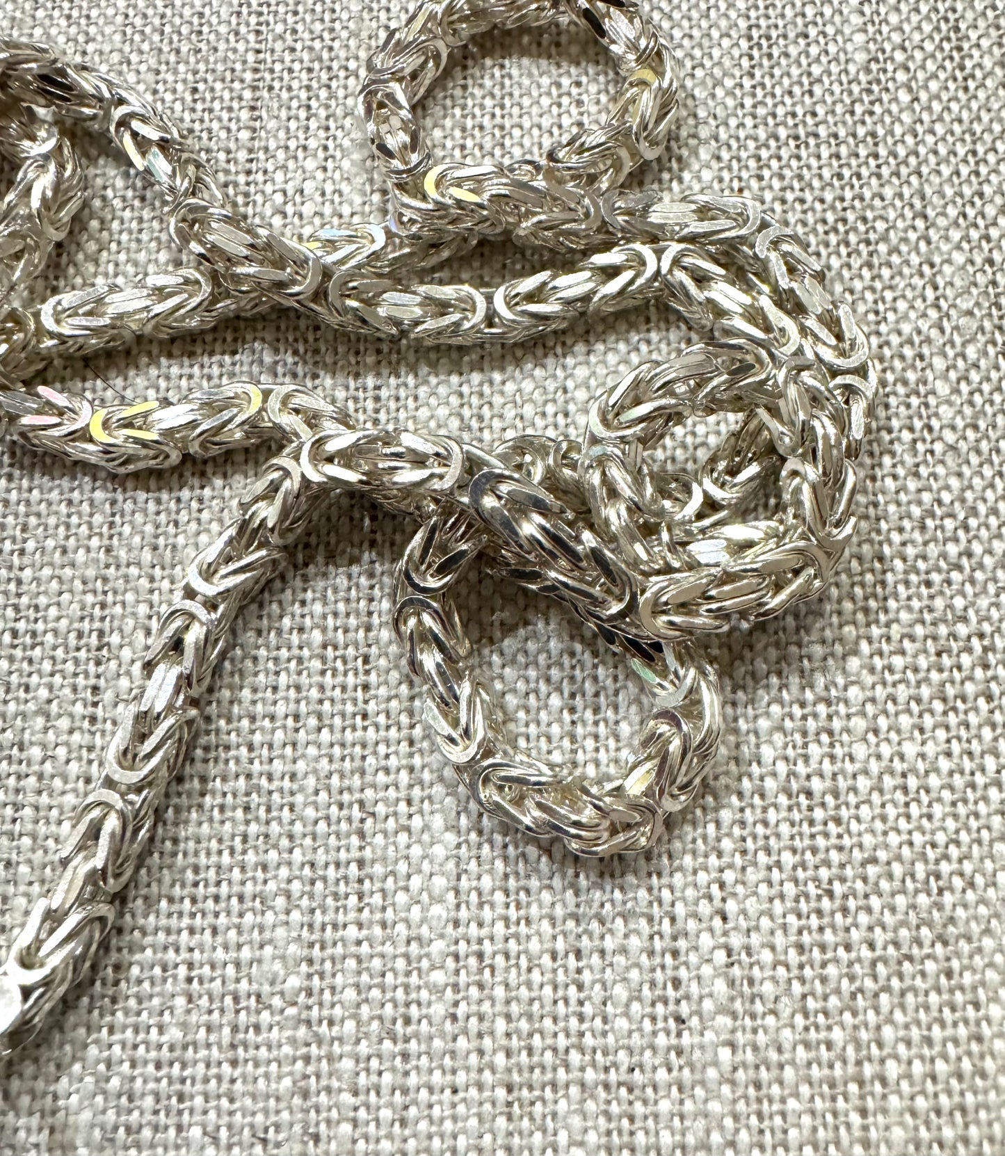 Beautiful Heavy Norwegian Hand Made Byzantine Chain