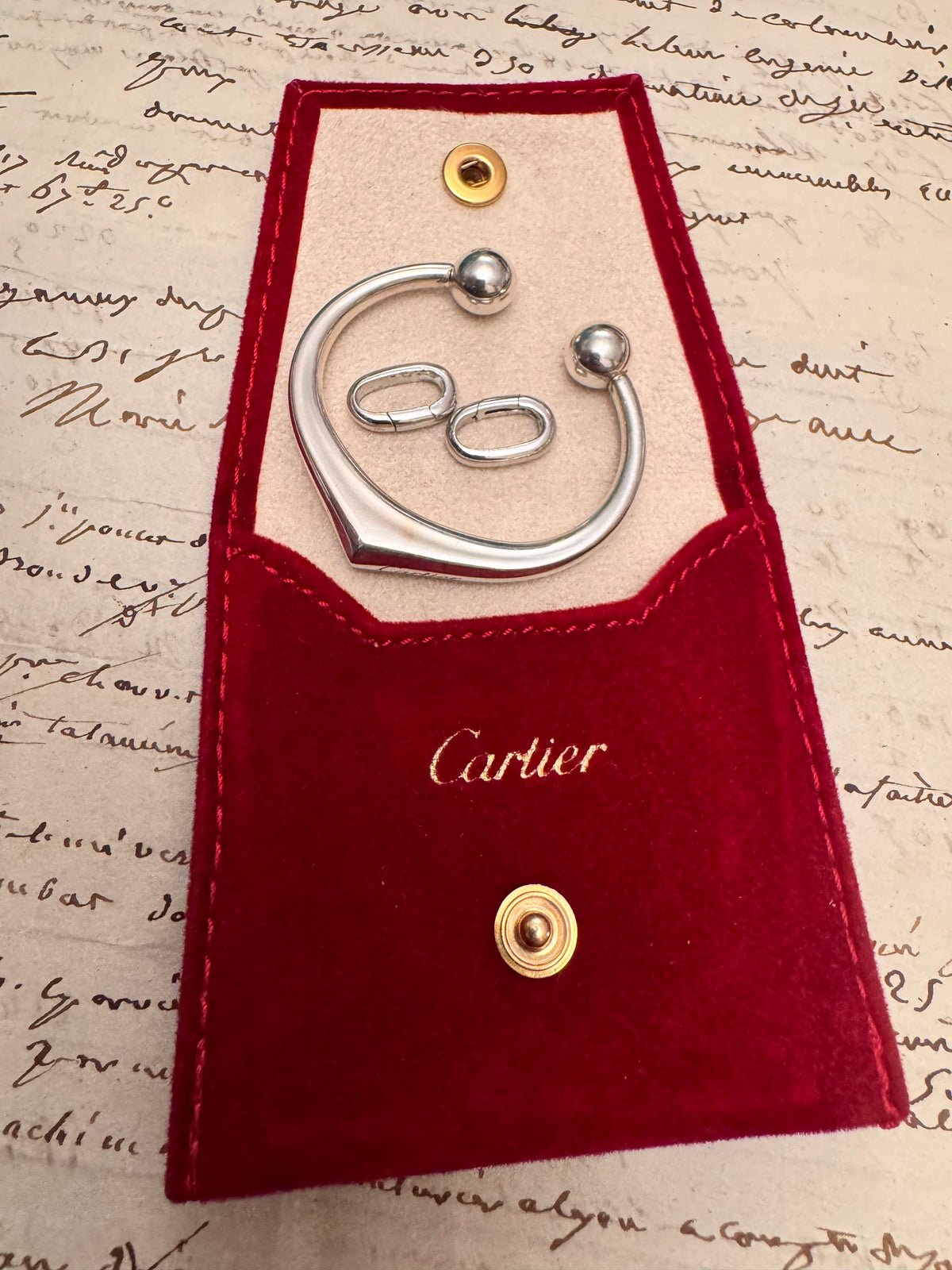 Large Cartier Sterling Silver C Connector